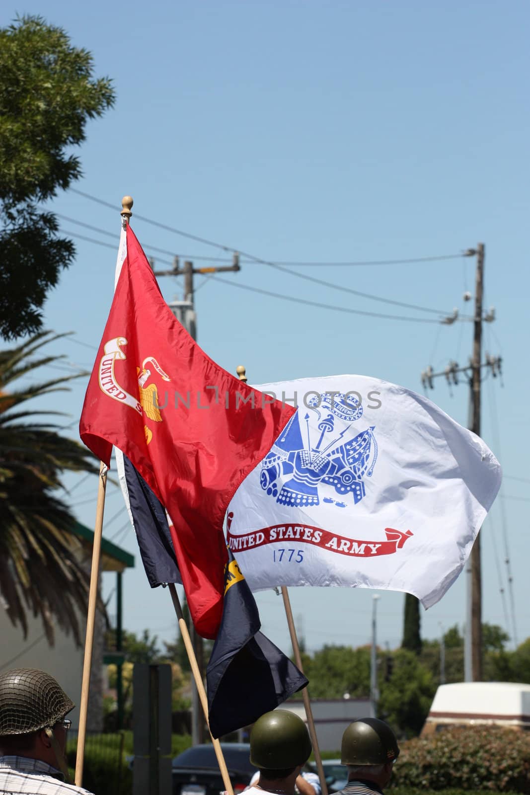 Military parade close up.