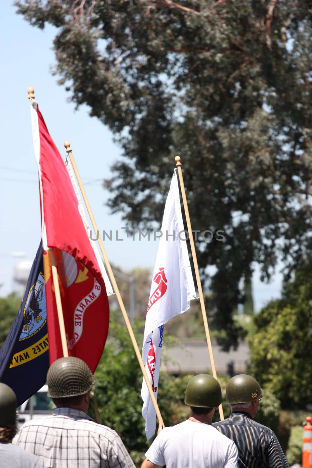 Military parade close up.