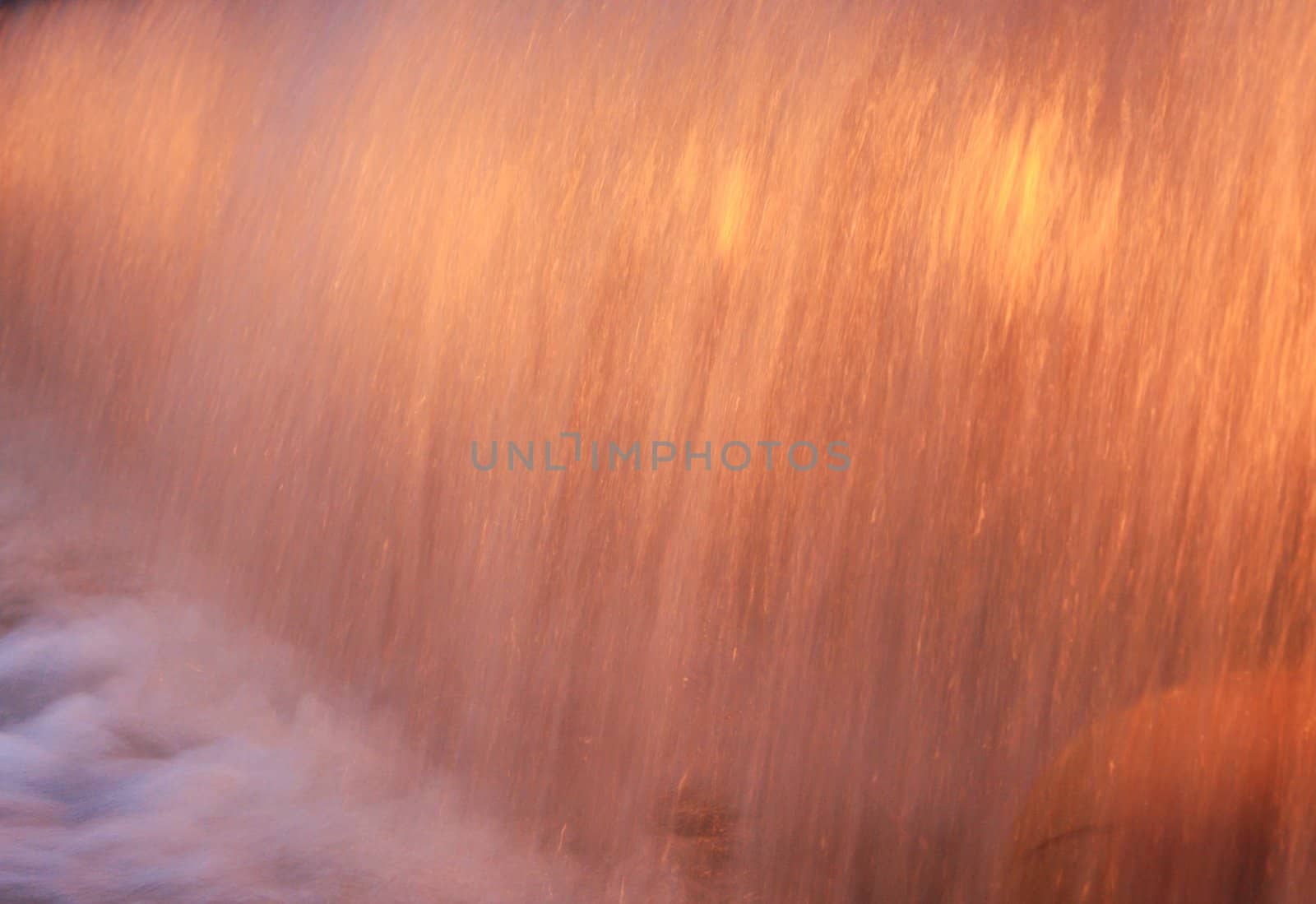 The very amazing backlit waterfall