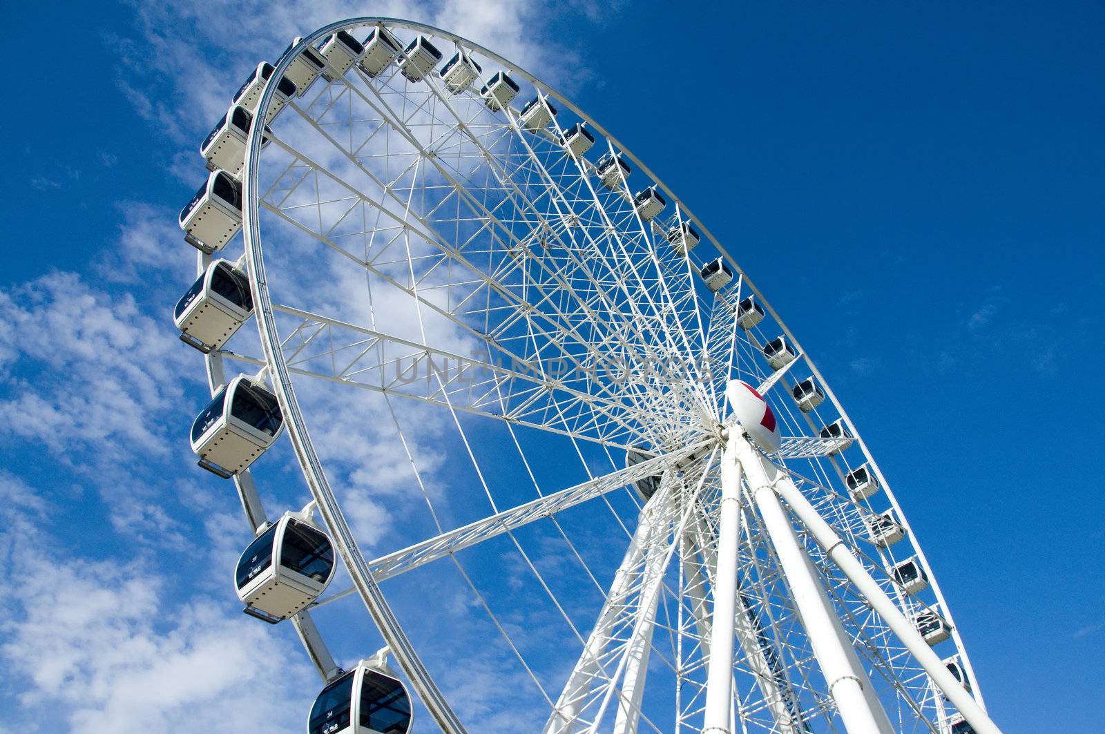 Brisbane's ferris wheel on a beautiful day Queensland, Australia.