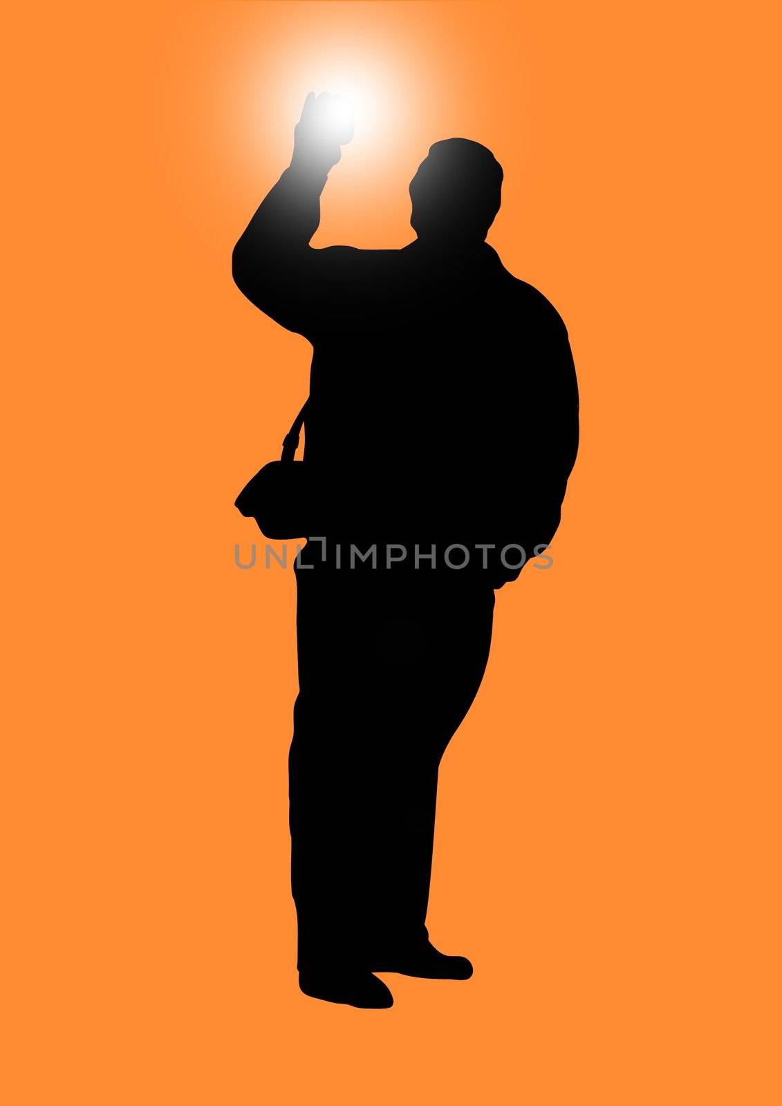Illustration of a person taking photos
