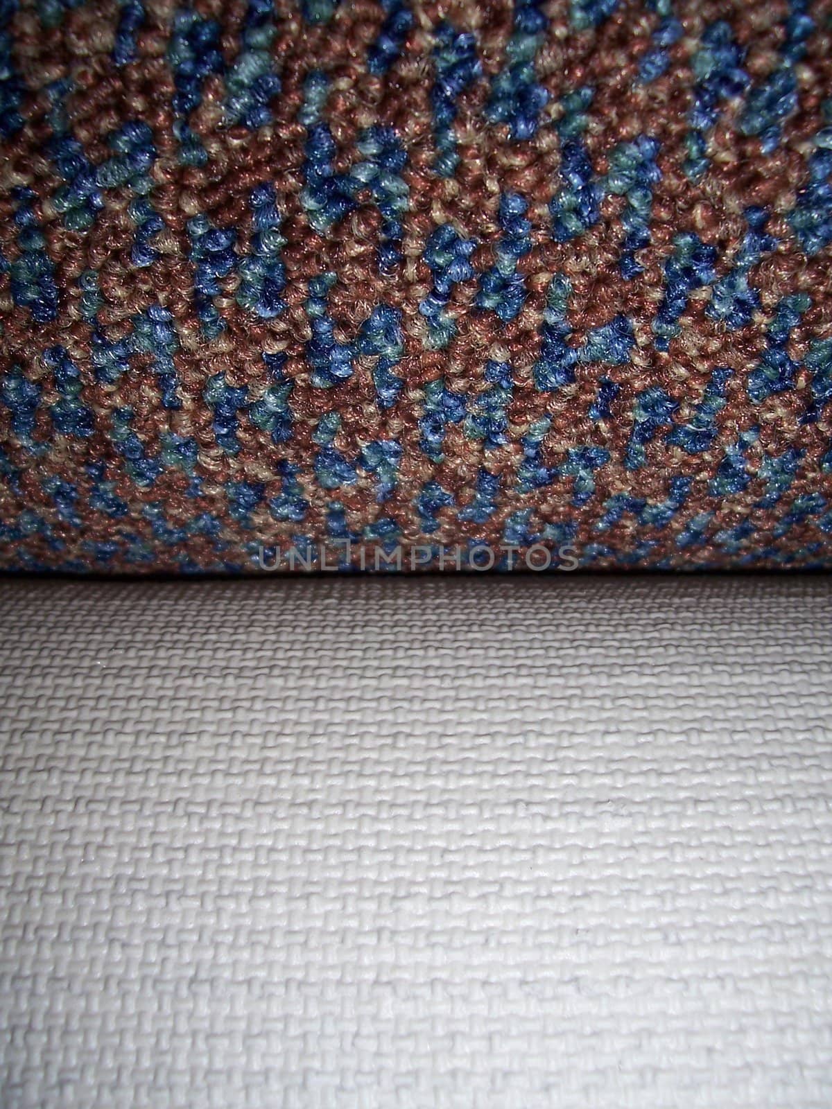 Close up photo of carpet from front and back