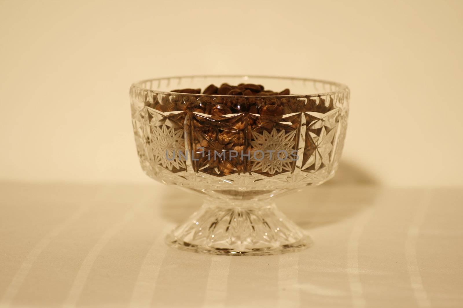 Coffee beans in crystal glass by koep