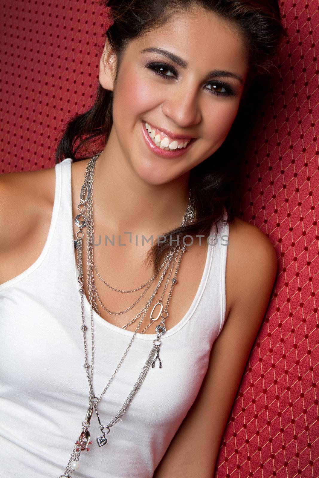 Beautiful smiling young hispanic girl