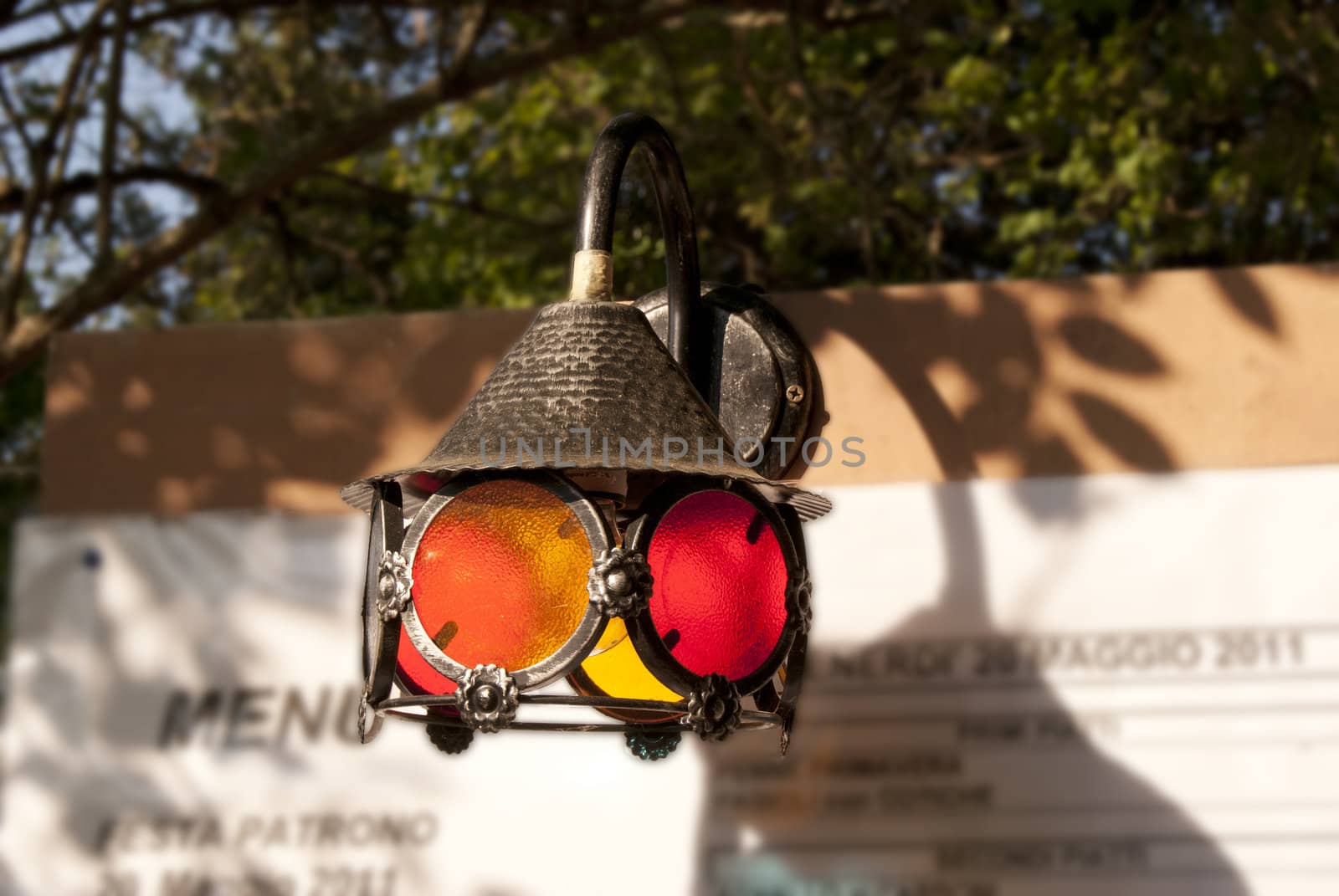 Street lamp with colored glass by Larisa13