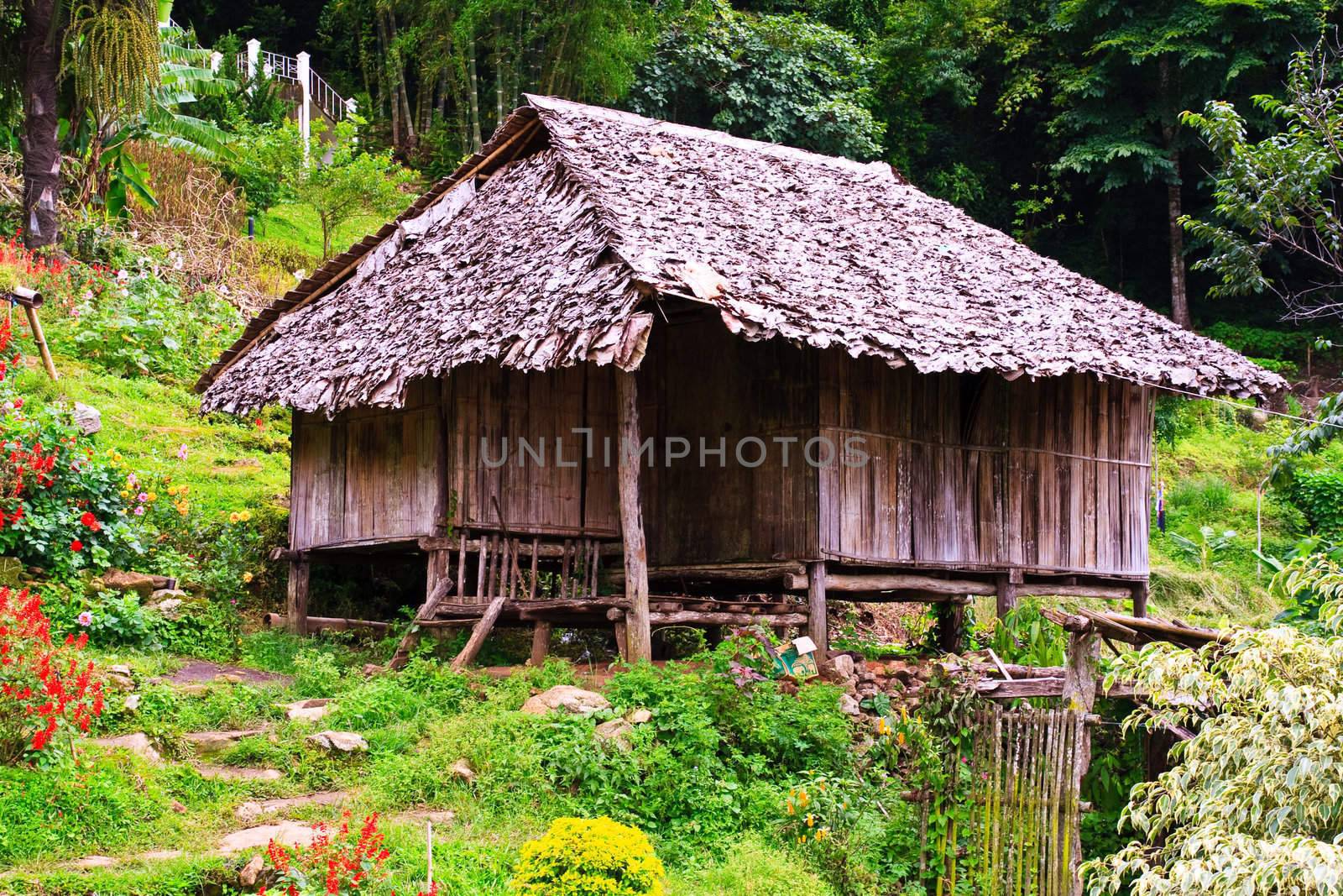 Thia hill-tribe style hut in Chiang Mai