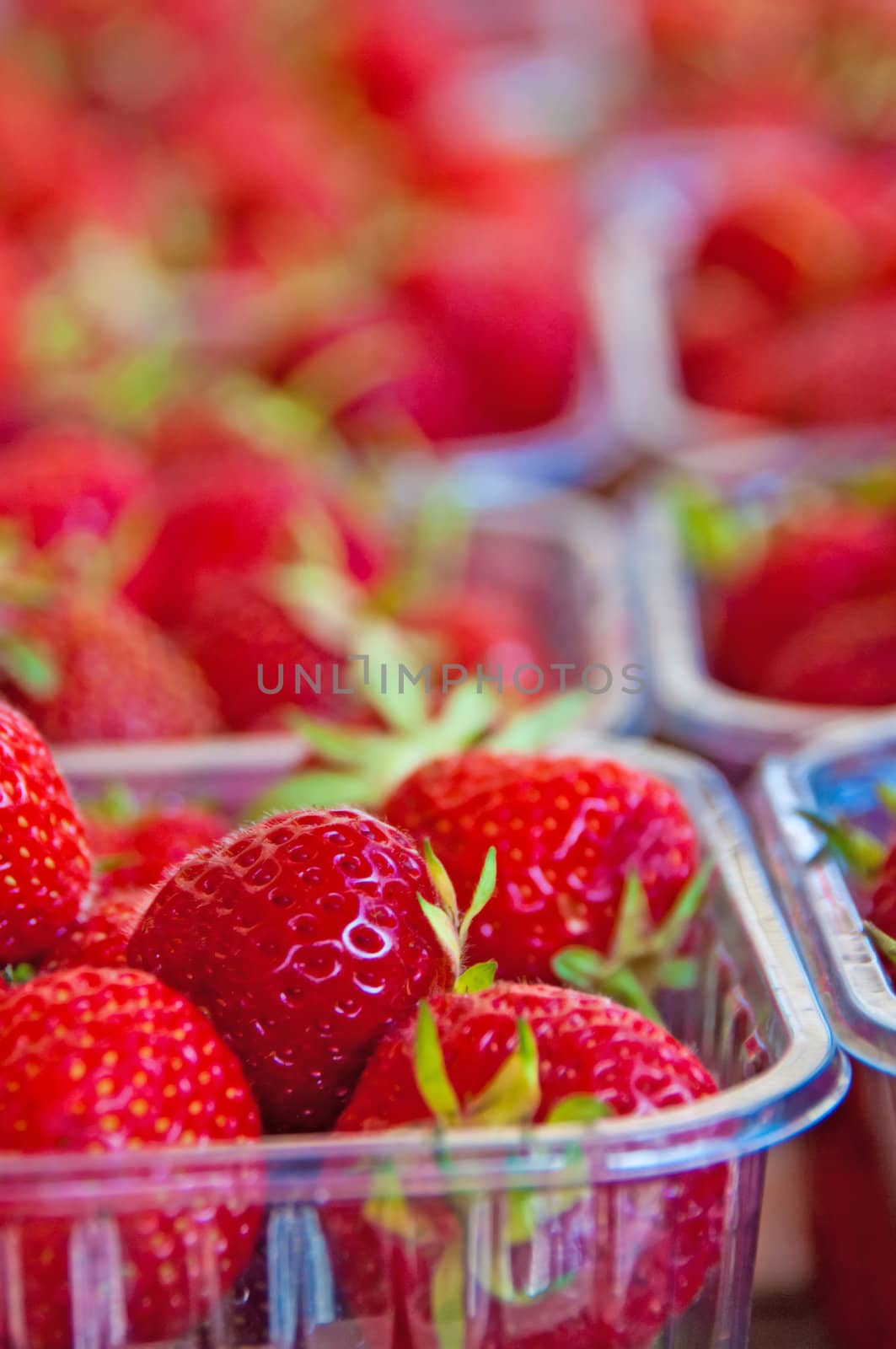 strawberries at street sale