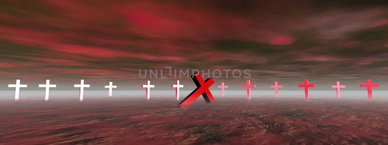 cross red and white