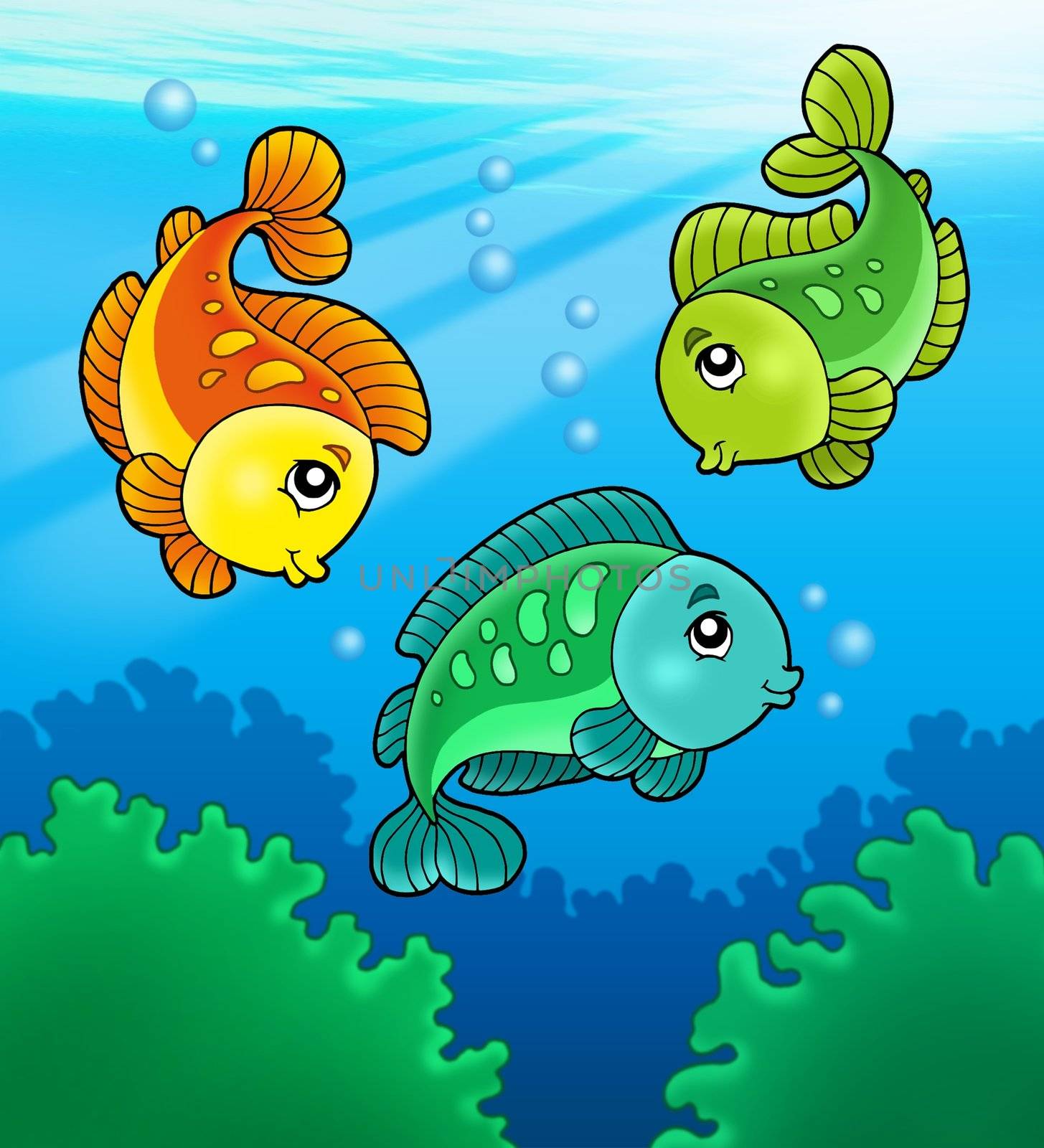 Three cute freshwater fishes by clairev