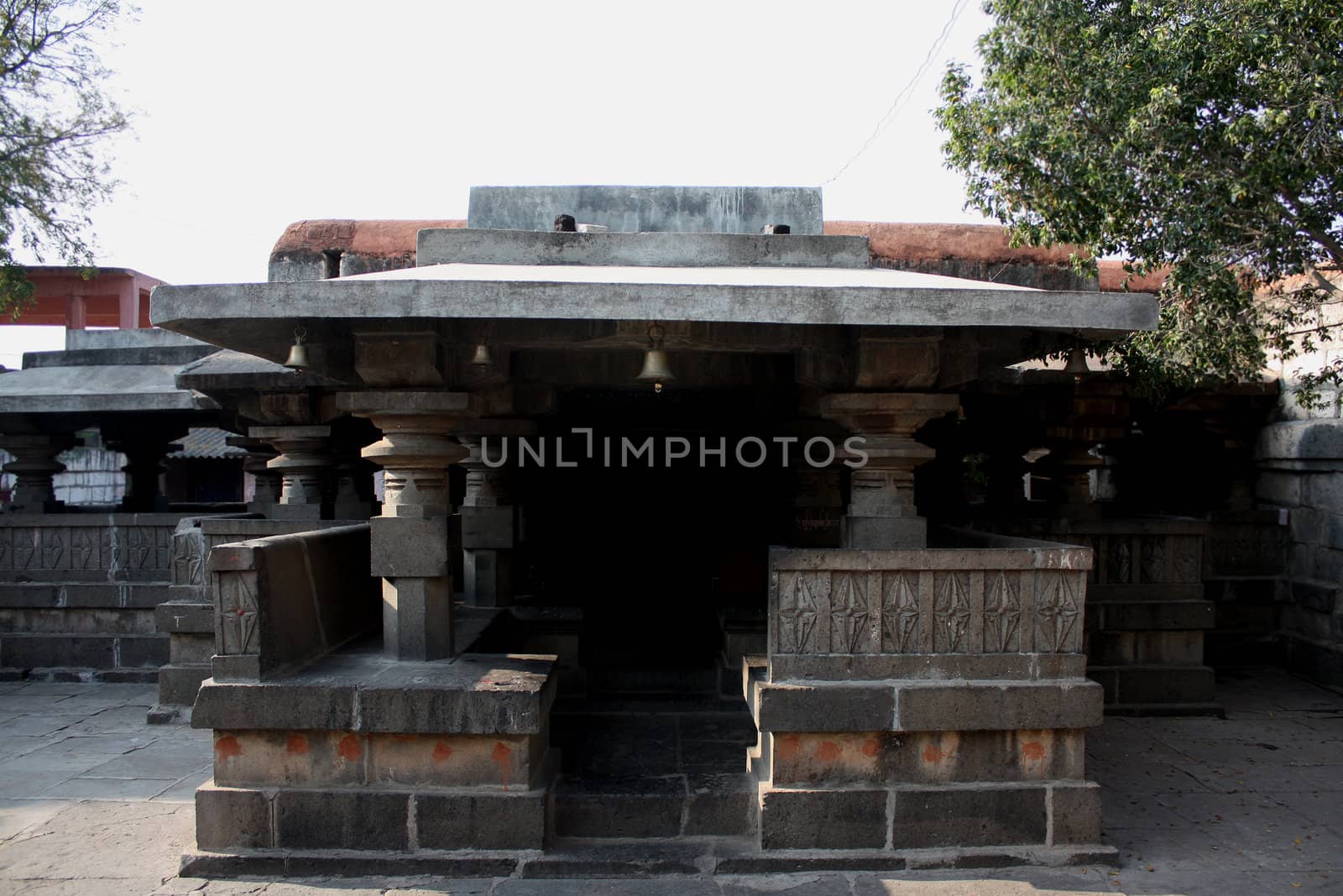 The entrance of a thousands of year ancient temple in India.