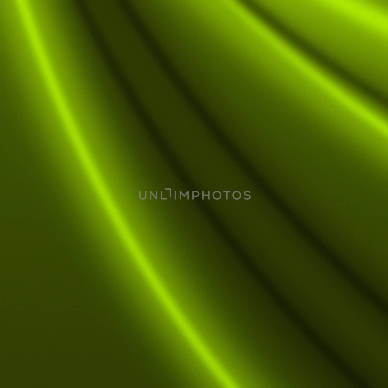 Abstract Background - Green Glossy Silky Drapery - Illustration