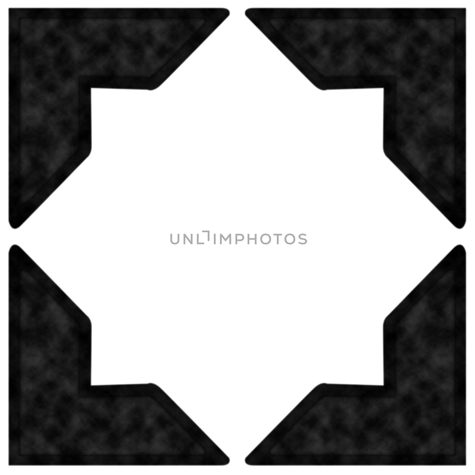 Illustration of Black Photo Corners Isolated on White