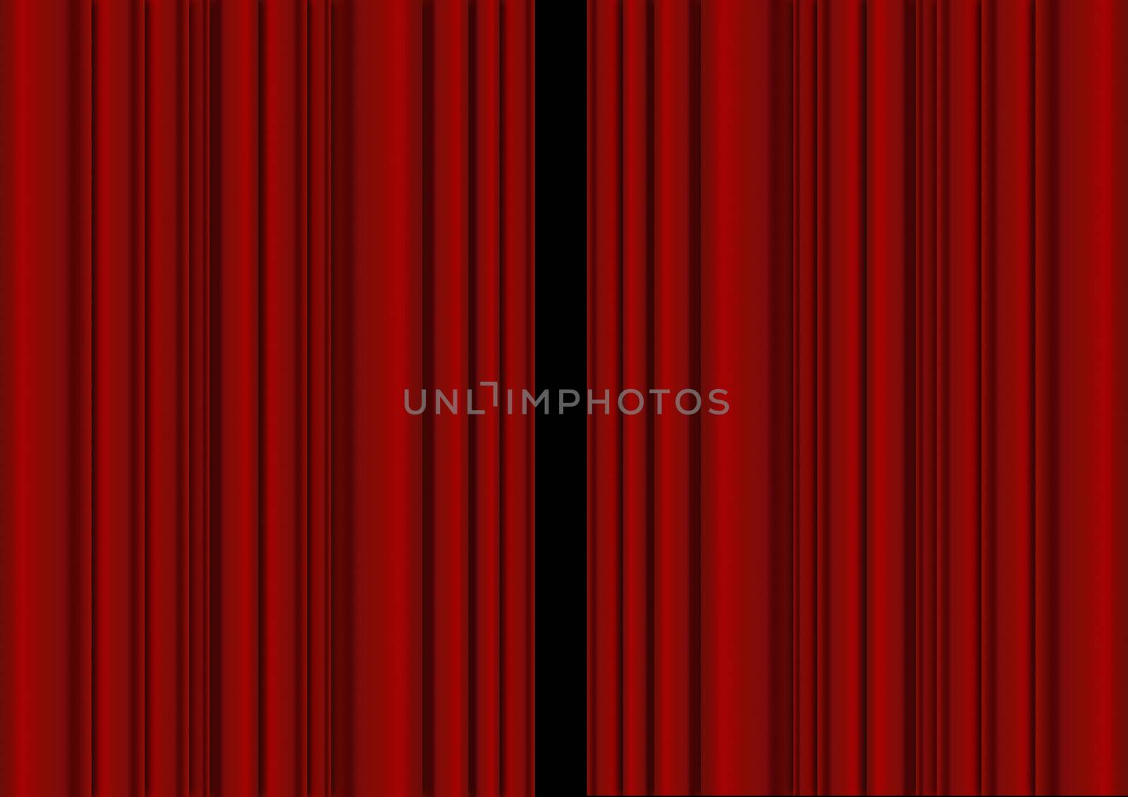 Closed Red Theater Curtain