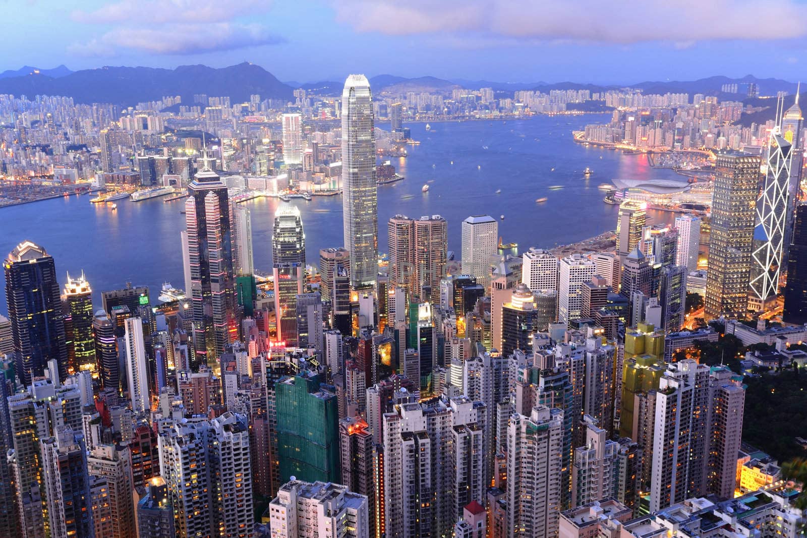 Hong Kong at evening