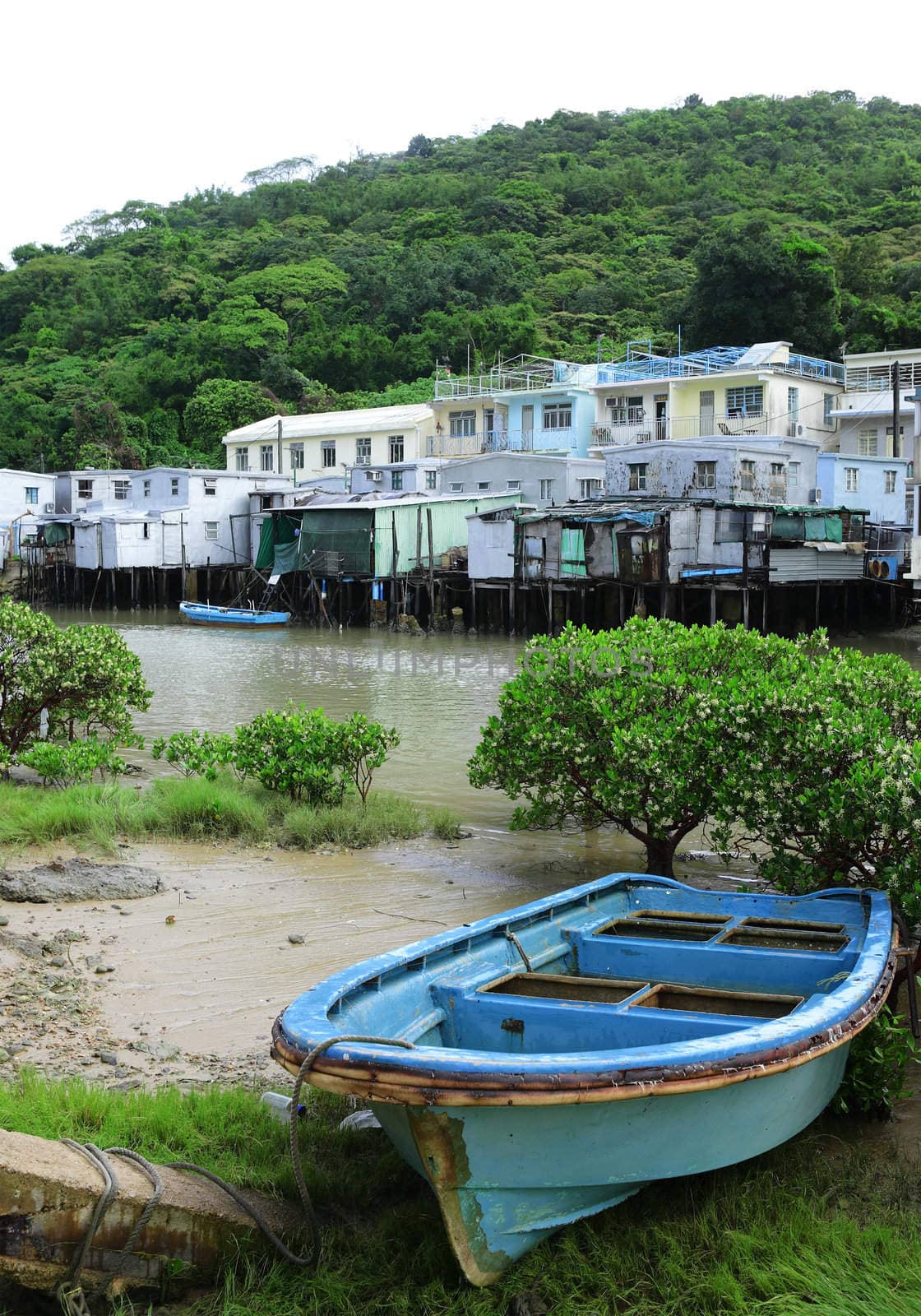 Tai O fishing village with stilt house in Hong Kong