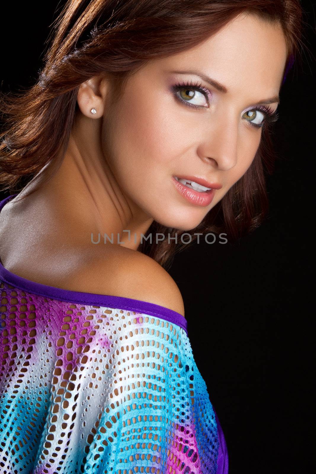 Beautiful latin woman headshot closeup