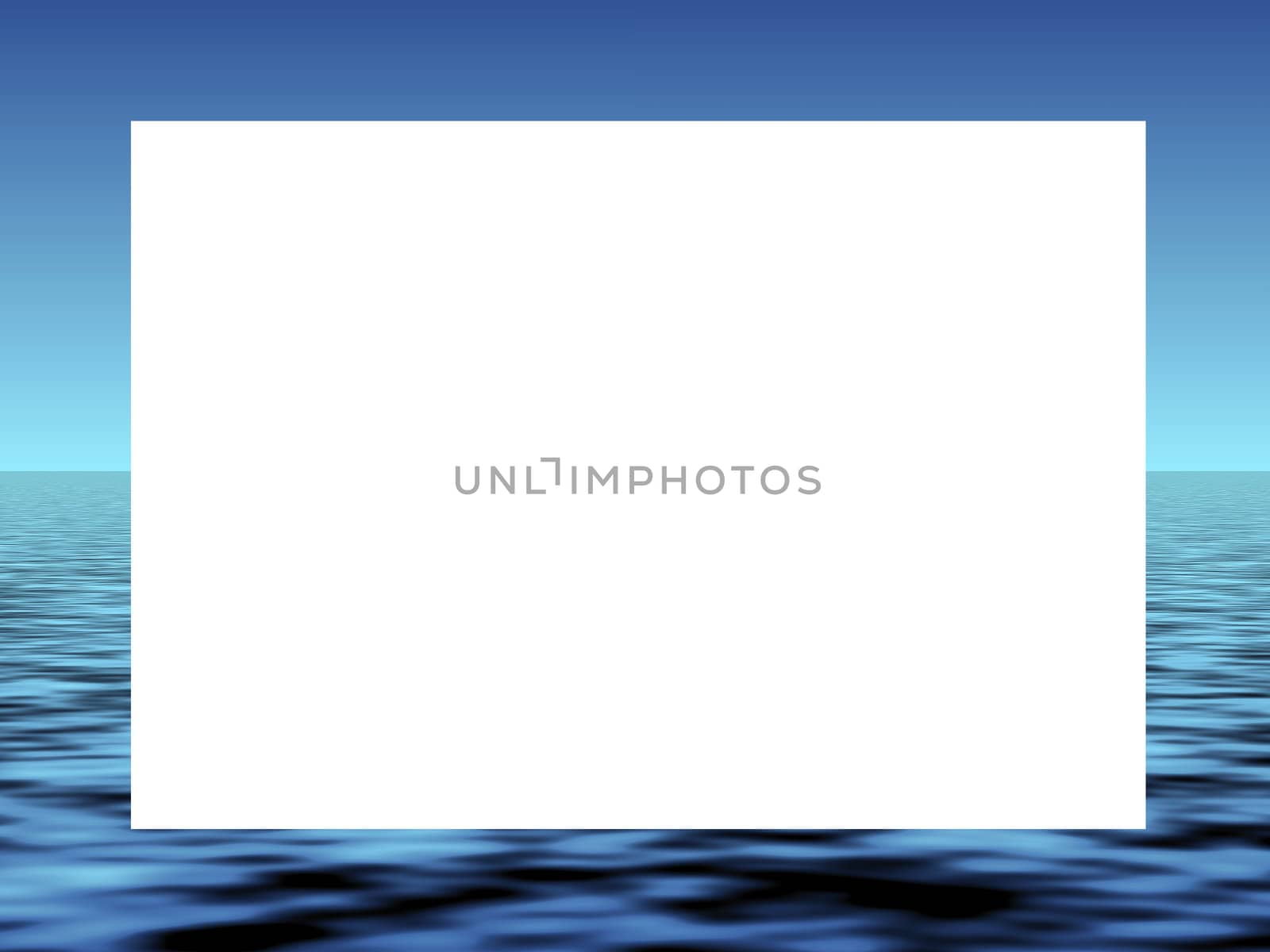 Blue sea waves frame with blank copy space