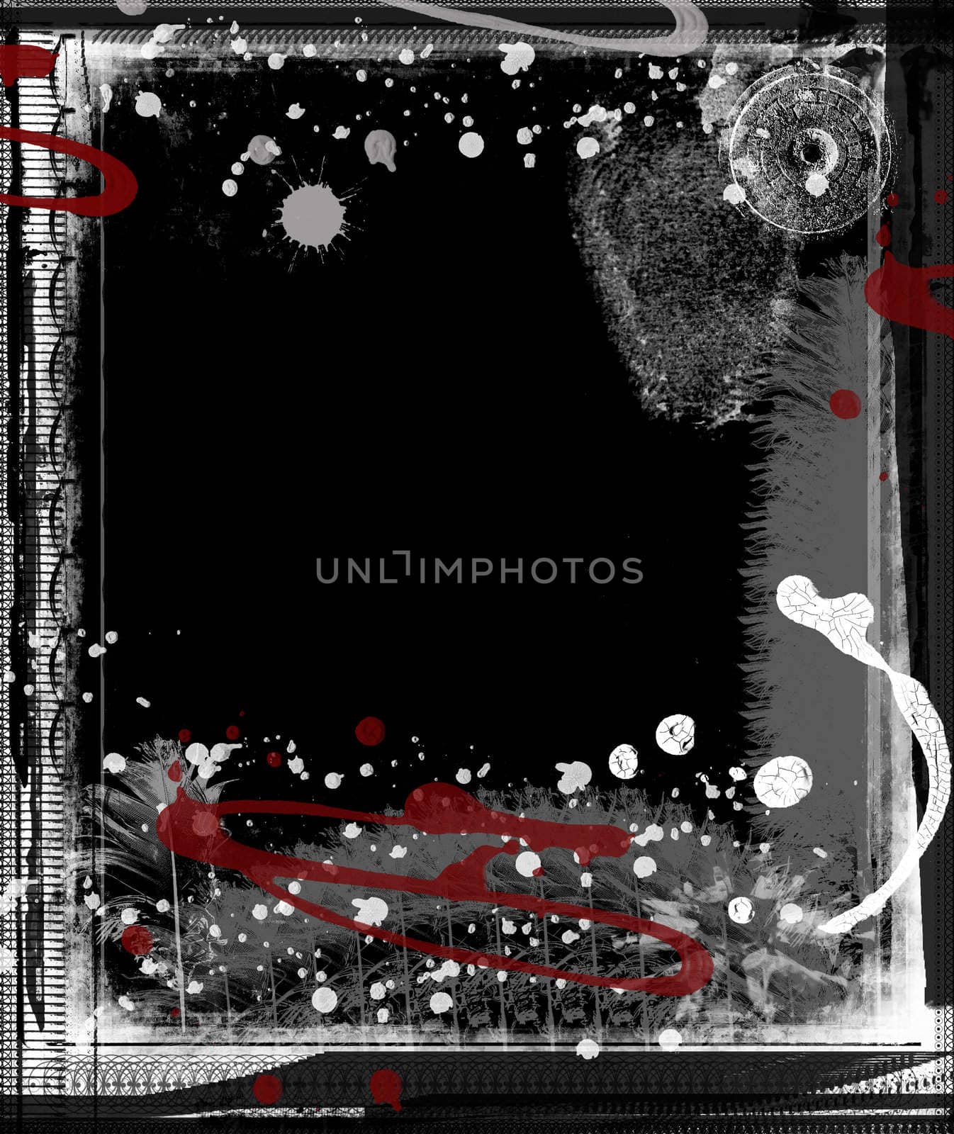 Computer designed highly detailed grunge frame  with space for your text or image. Great grunge layer for your projects.More images like this in my portfolio