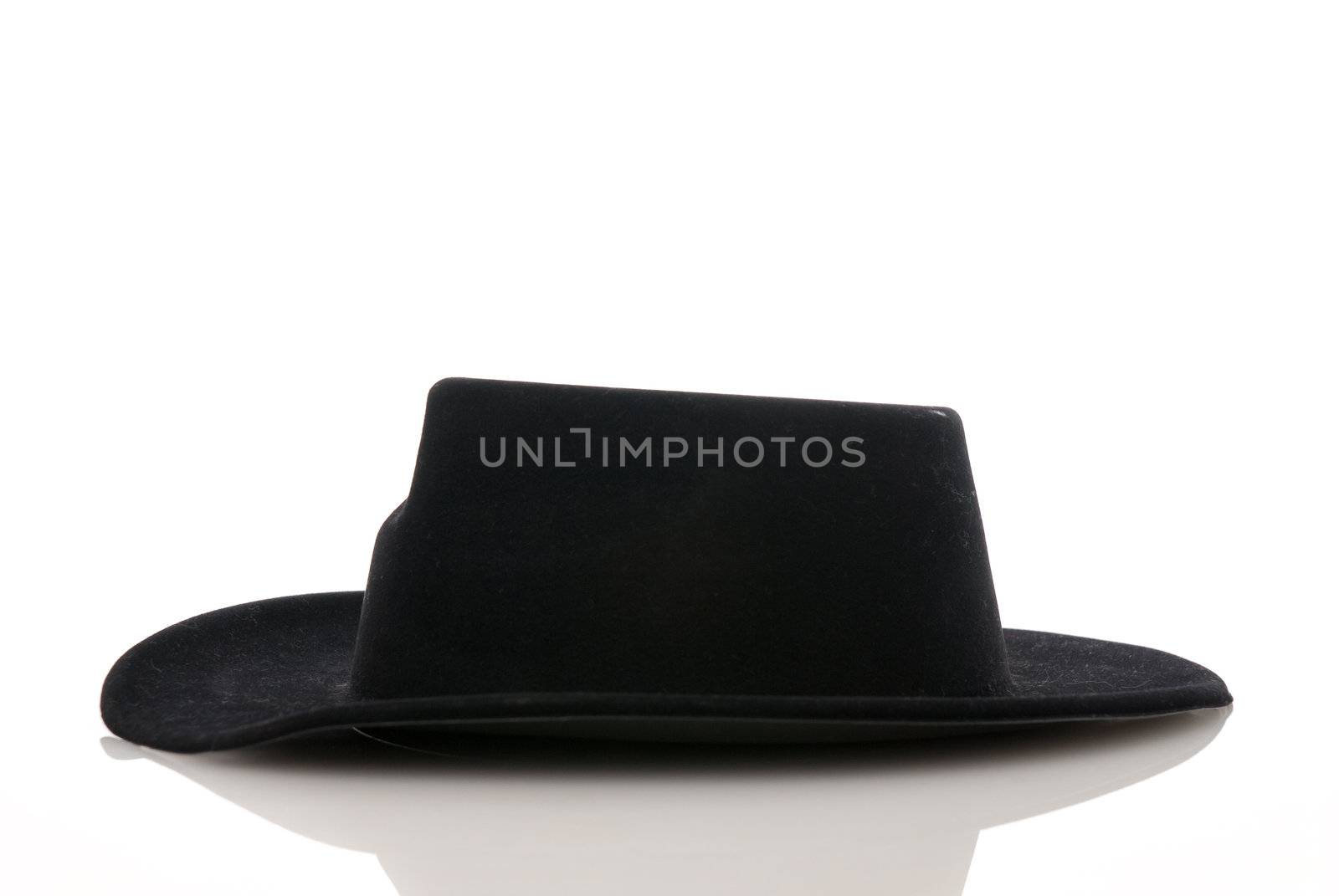 Black hat isolated on white background.