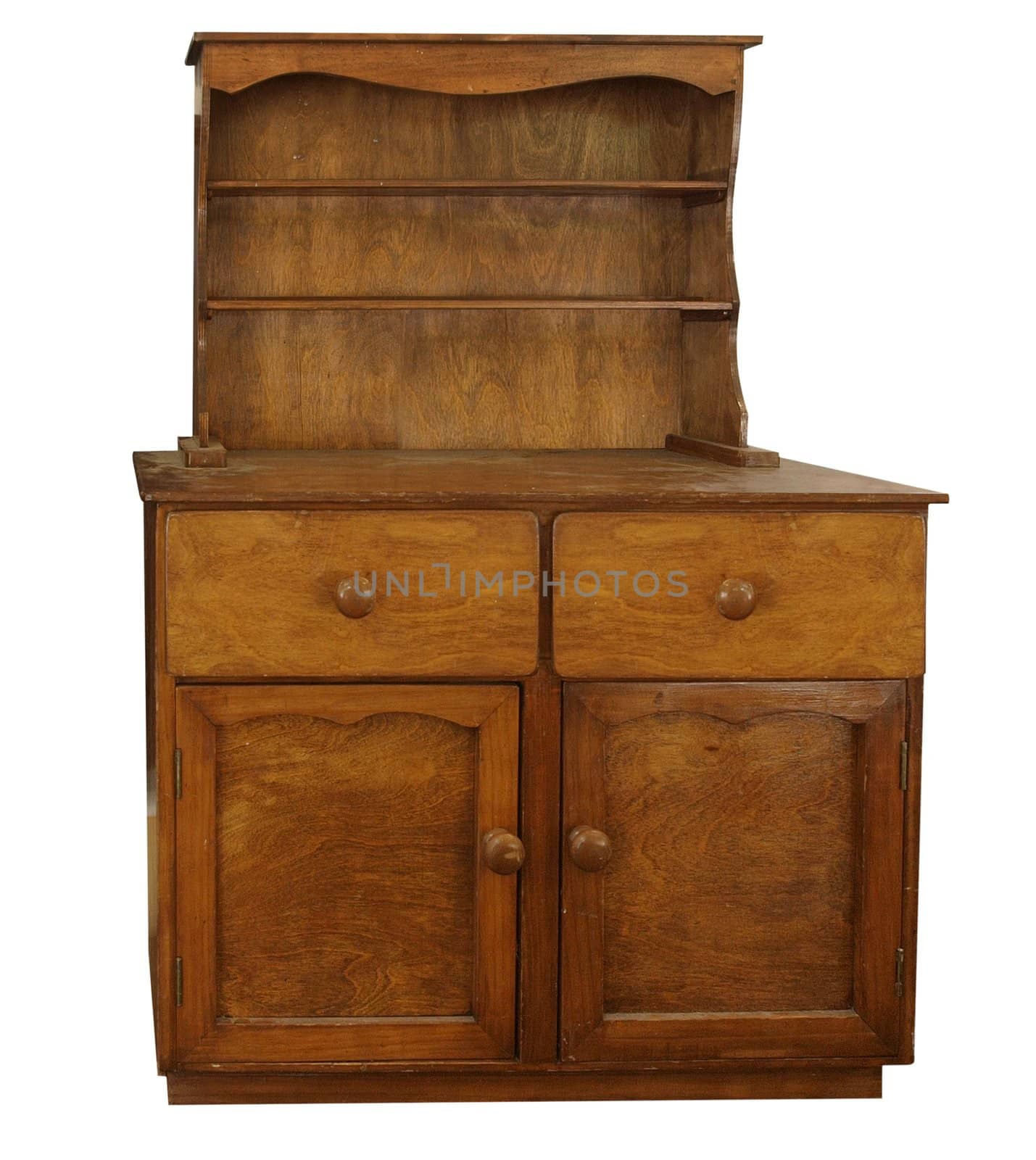 Antique Sideboard isolated with clipping board