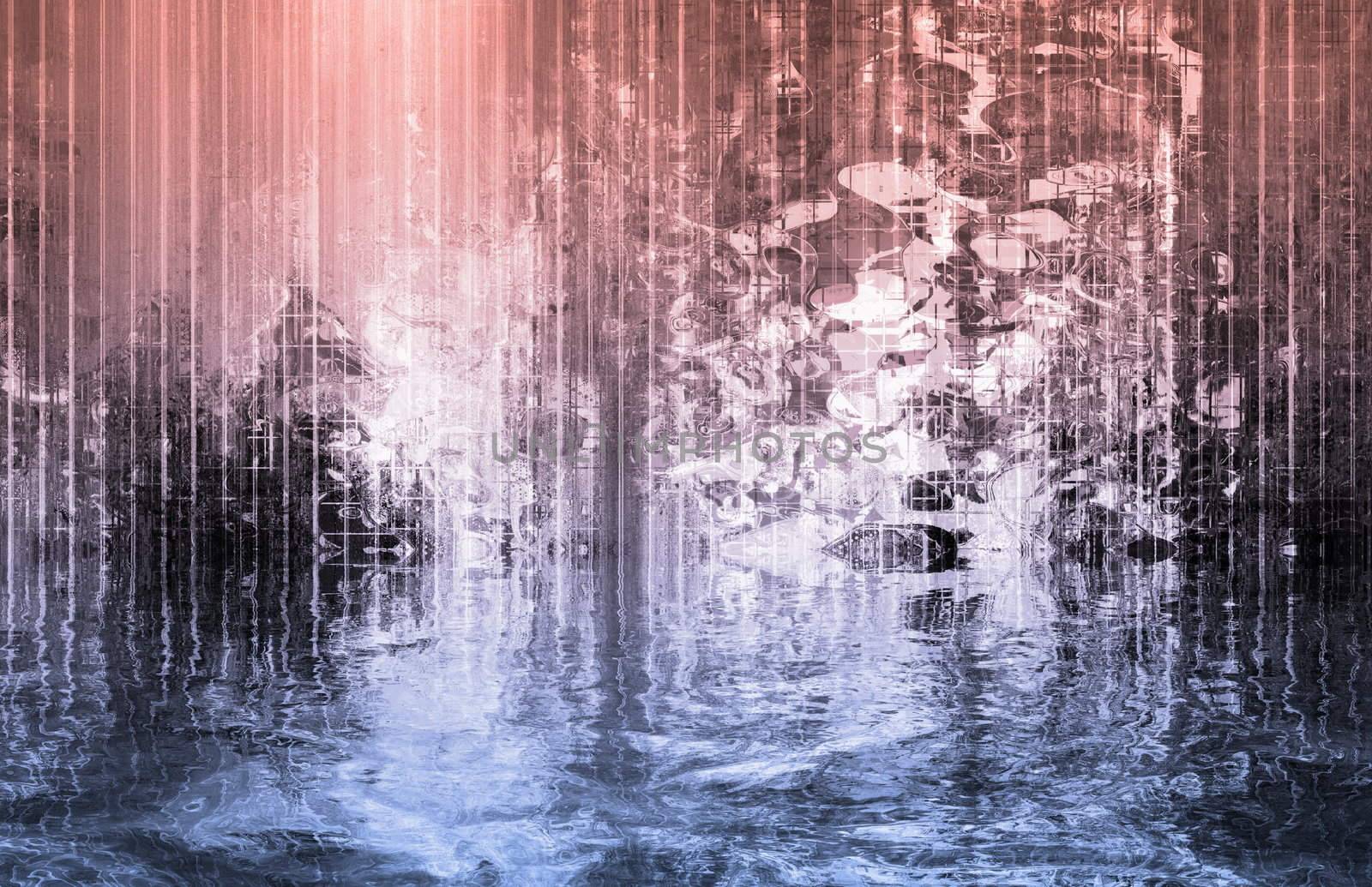 Trendy Modern Disco Music Album Cover Abstract