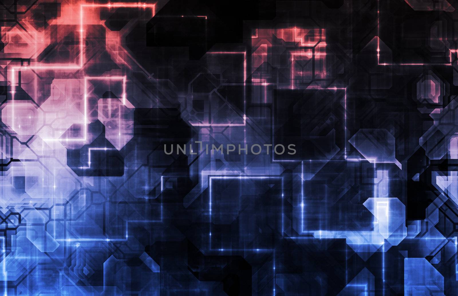 Futuristic Abstract Optical Interface As a Art