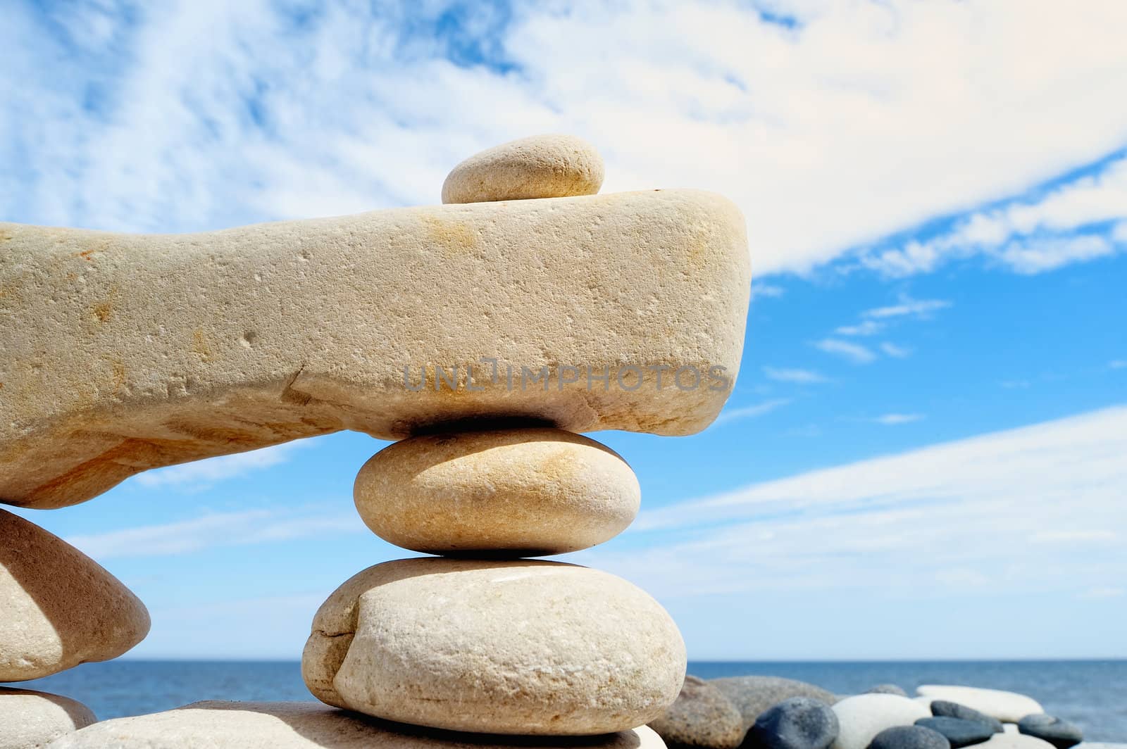 Massif of the stones against the blue sky