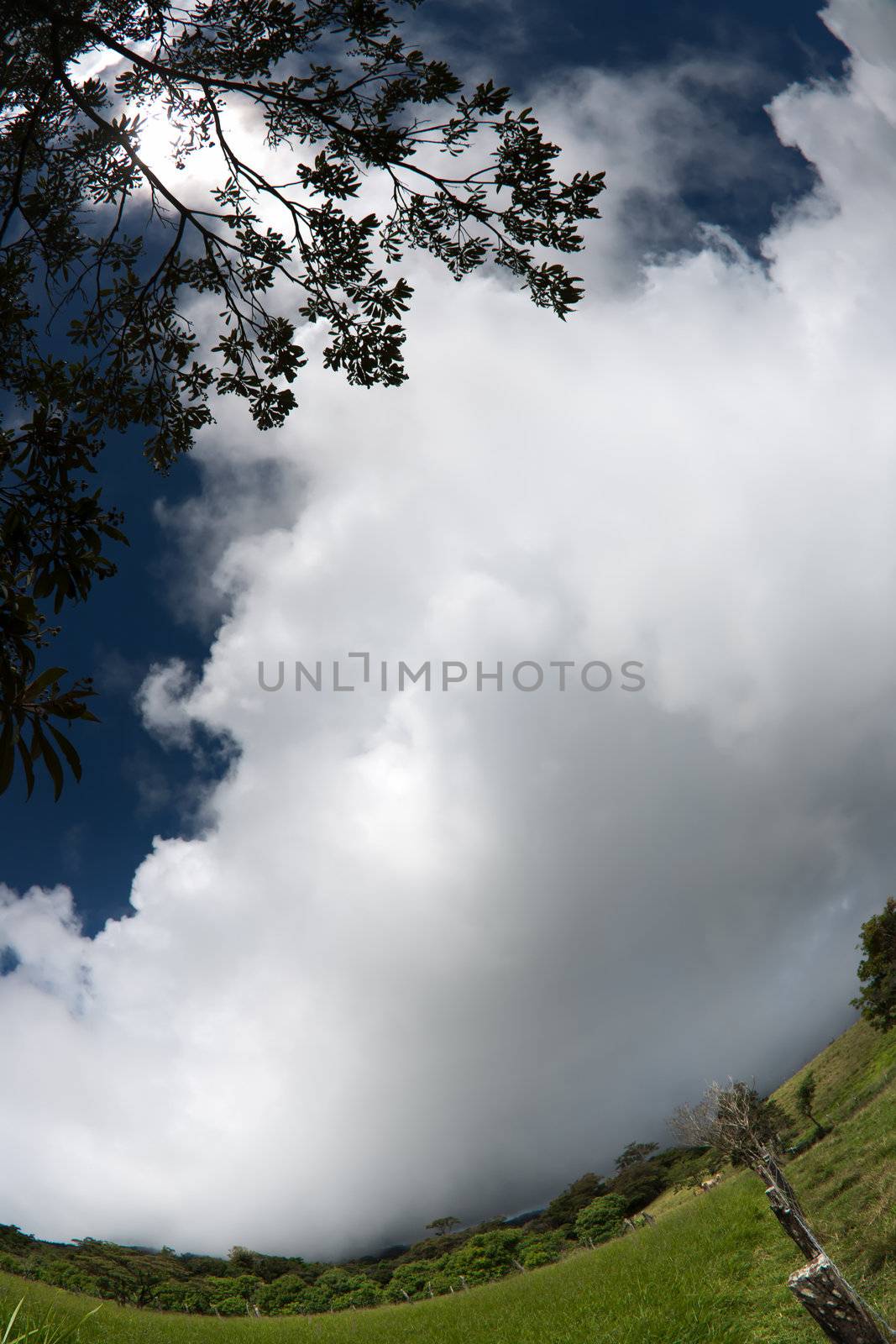 Clouds rolling in over Costa Rican horizon by Creatista