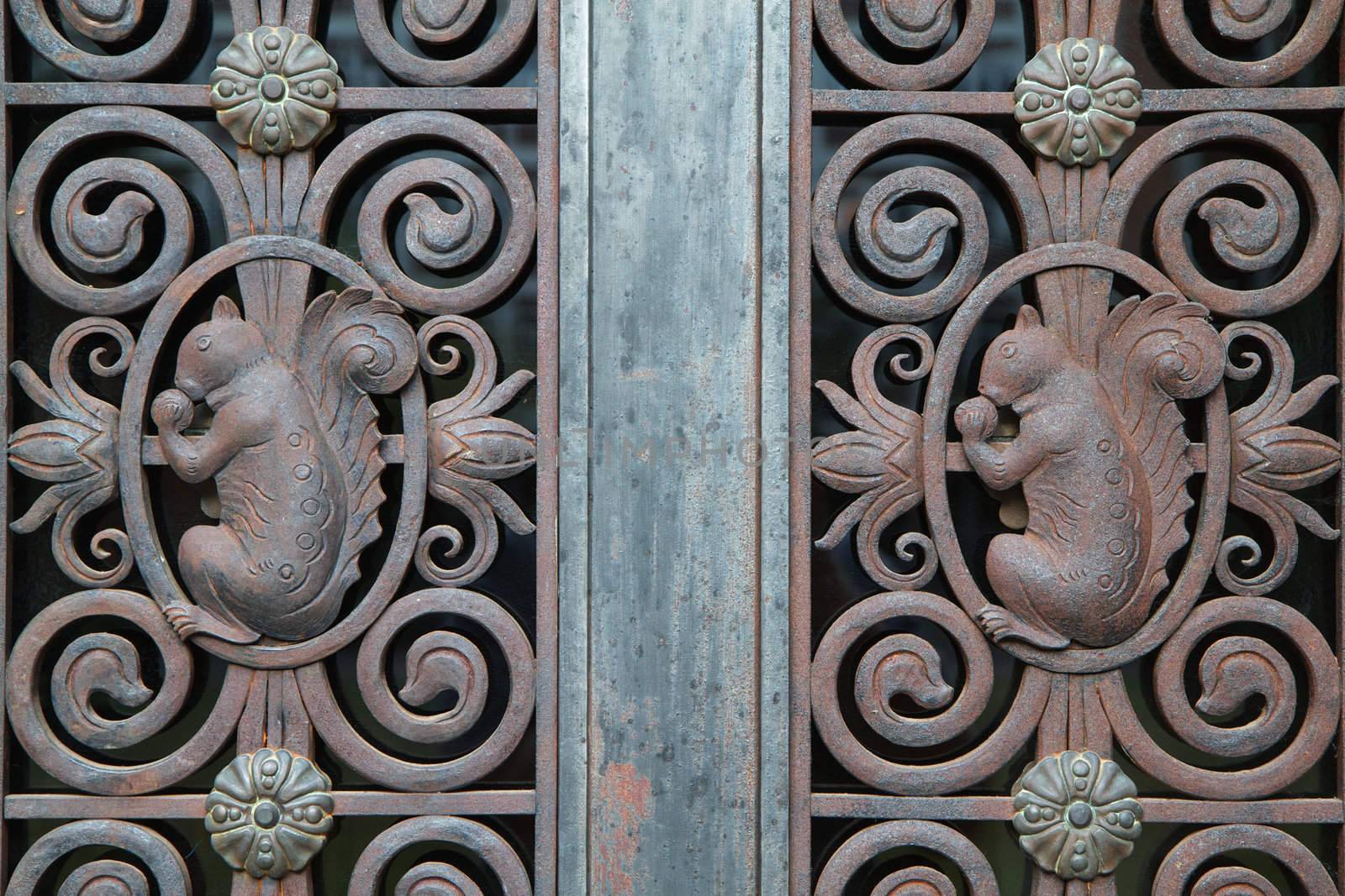 Iron door squirrels by bobkeenan