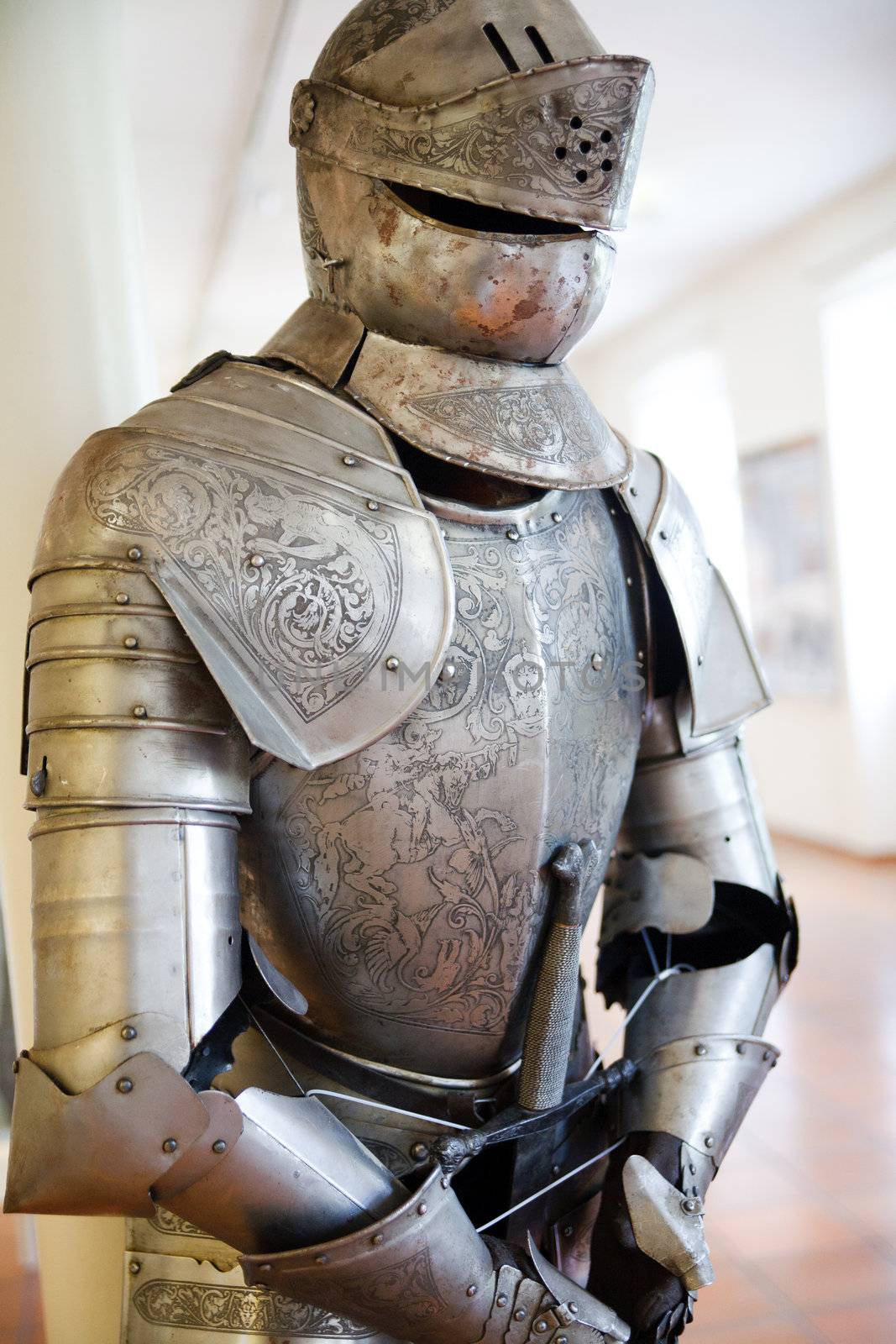 One natural old textured knight armor