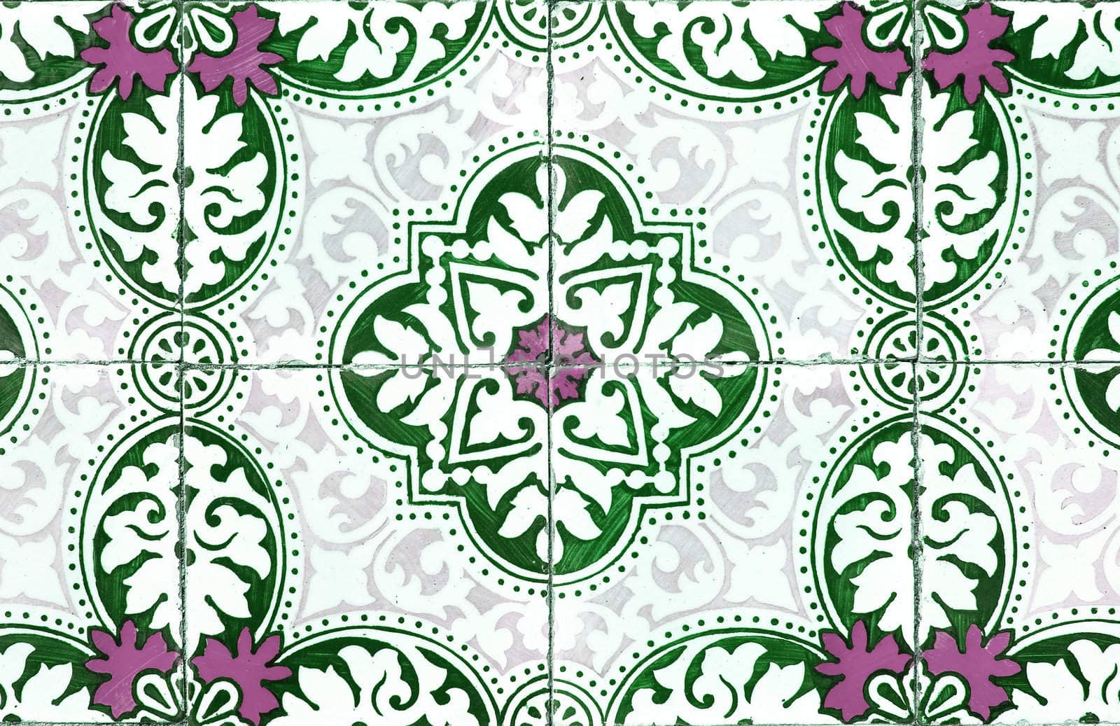 Detail of Portuguese glazed tiles.