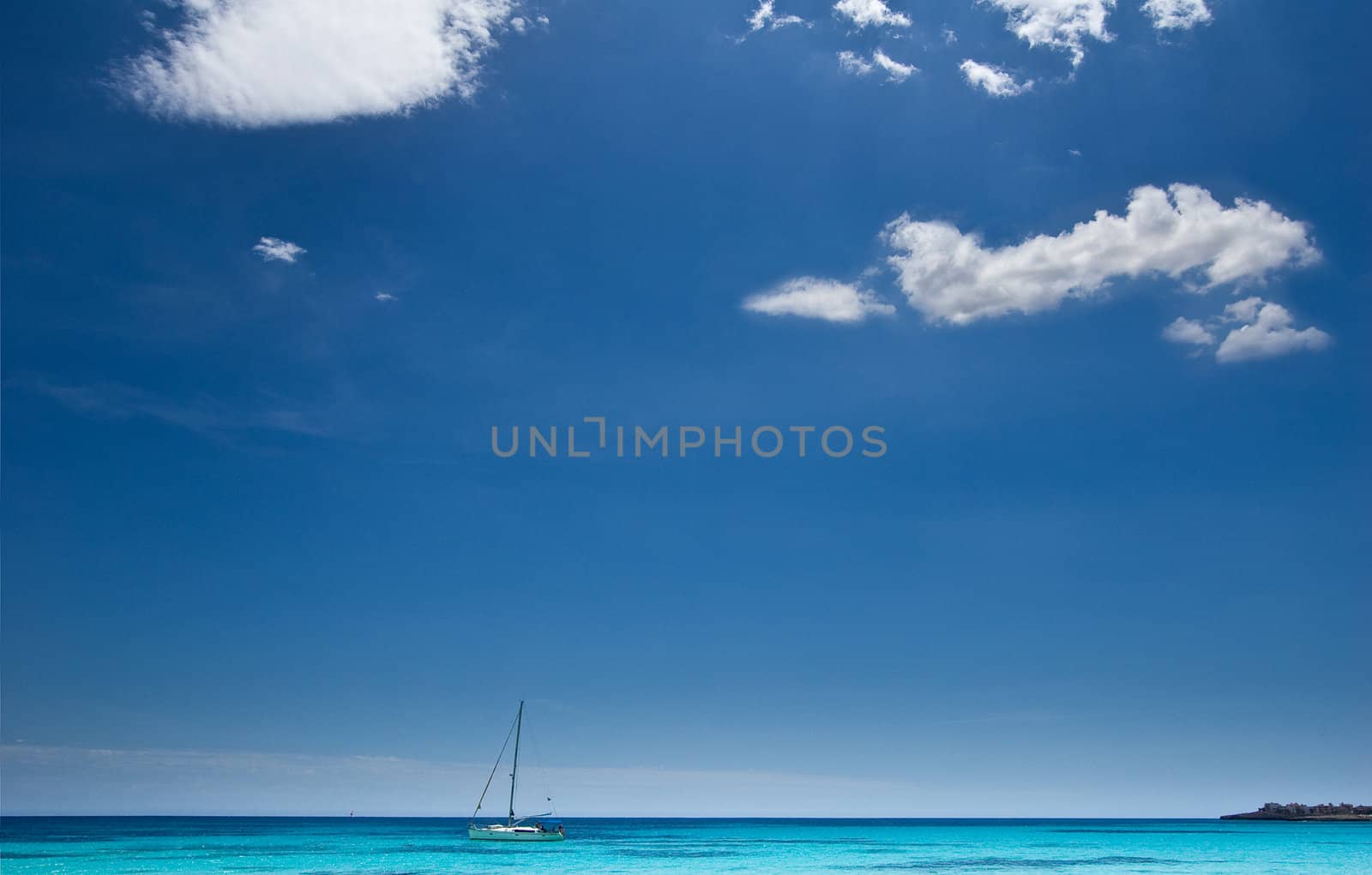 Sailboat against a beautiful skyscape