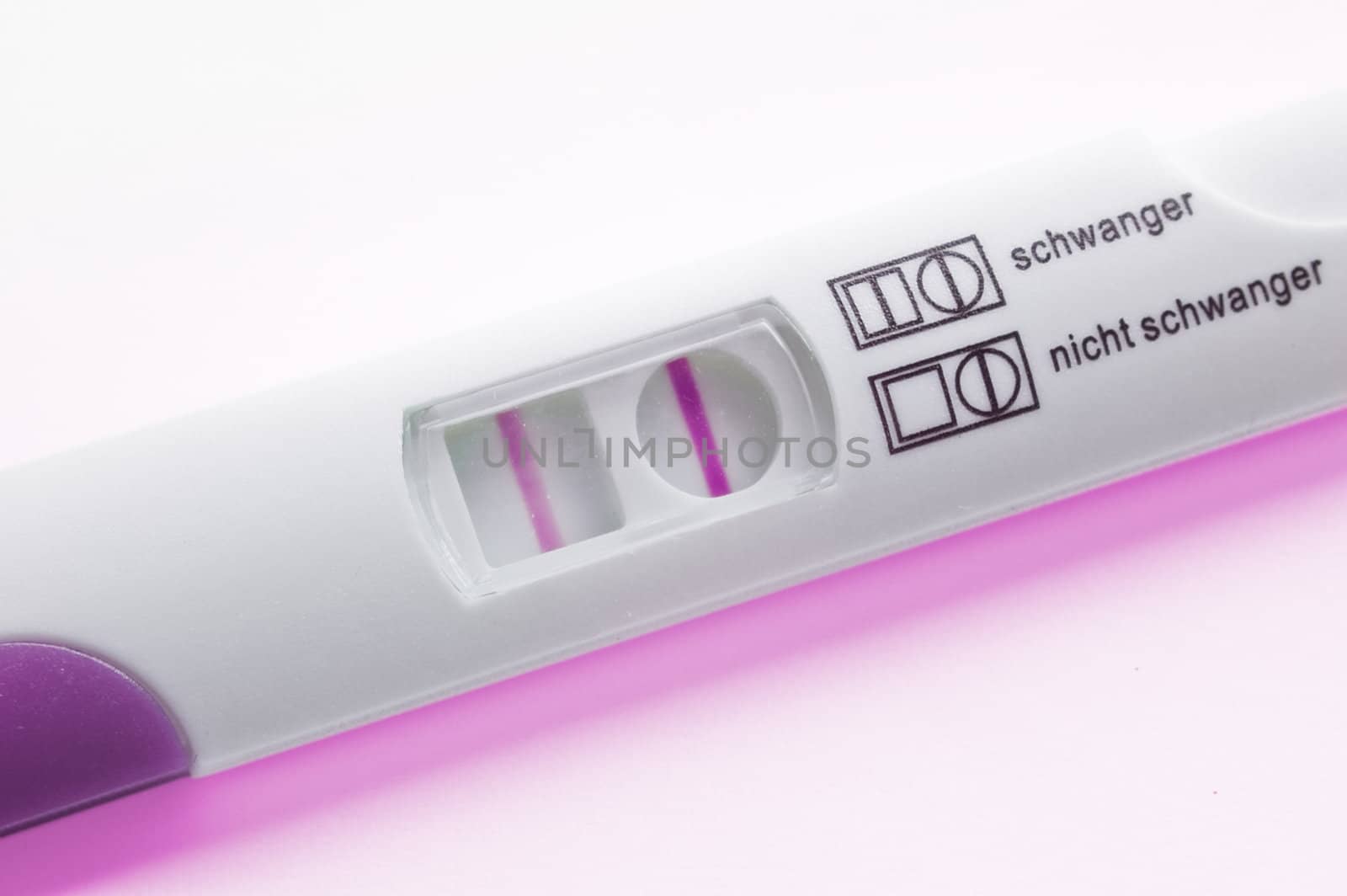 close up of a positive pregnancy test
