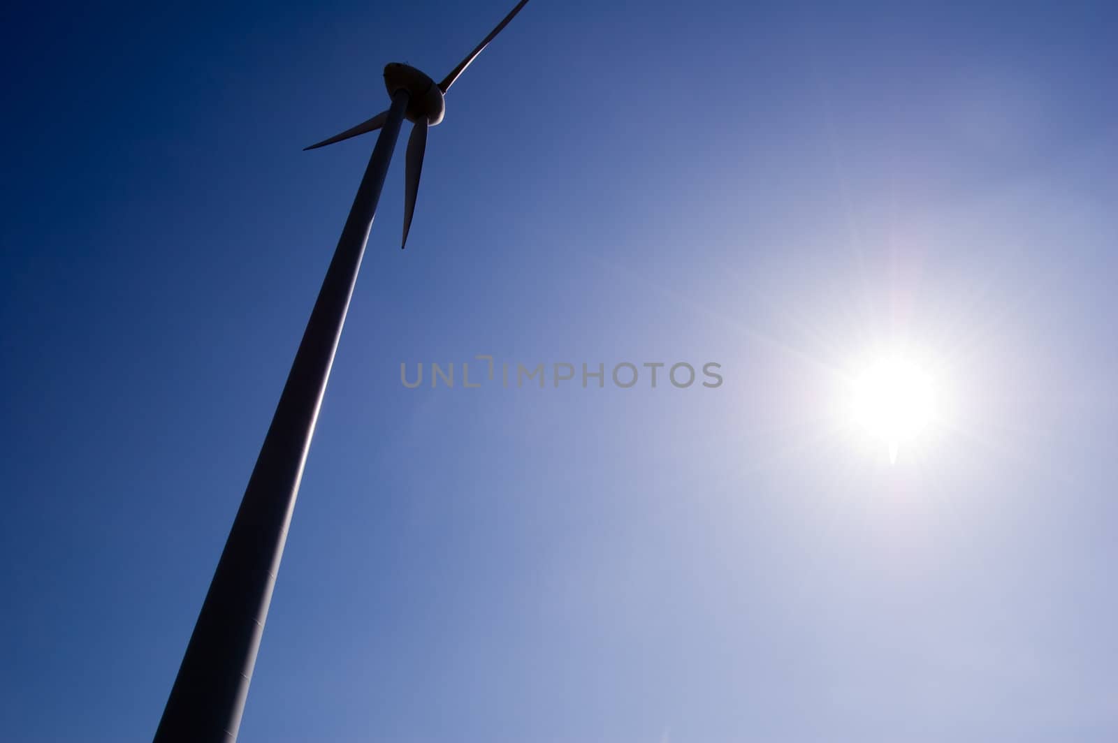 wind engine under blue sky