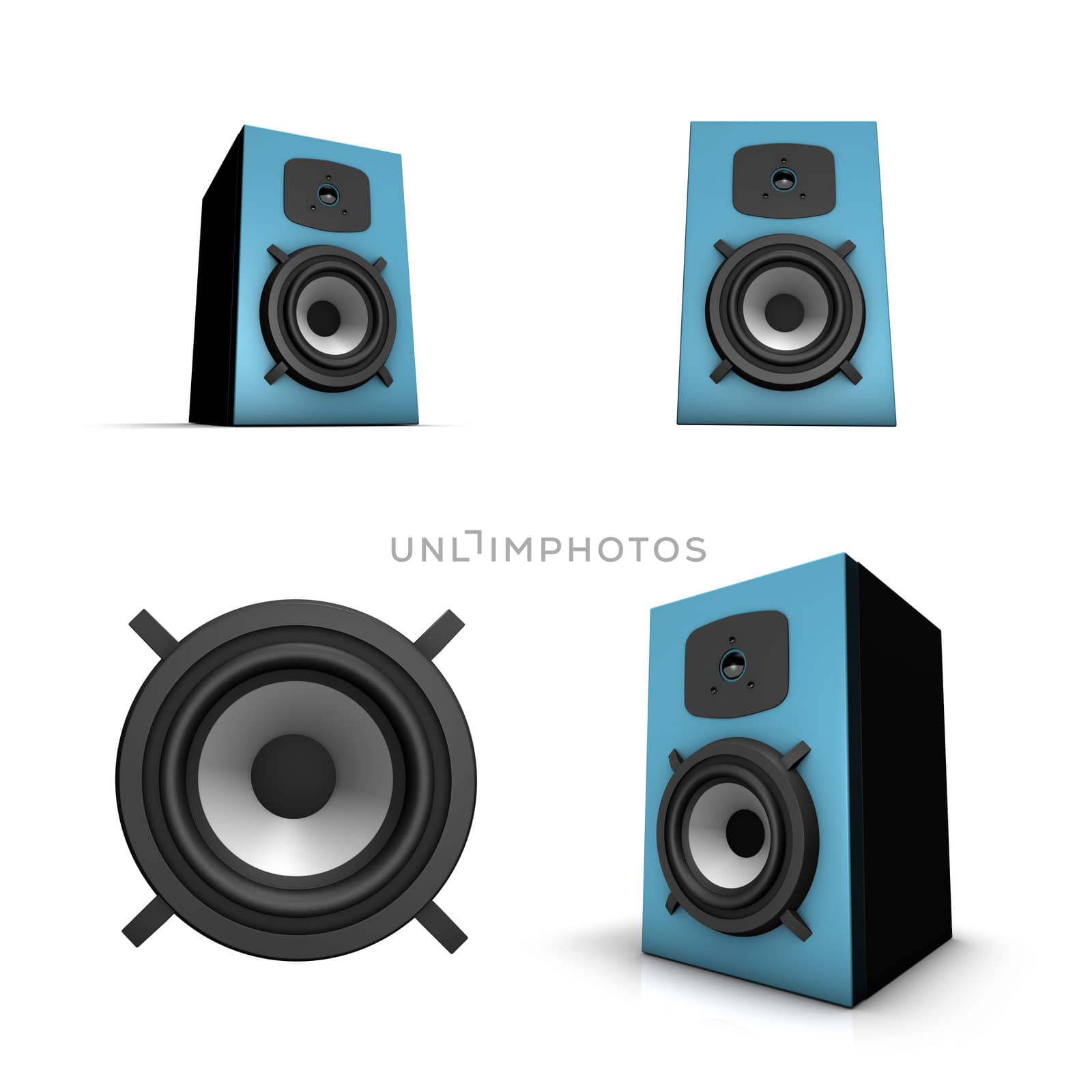 Rendering of an isolated speaker in different perspective