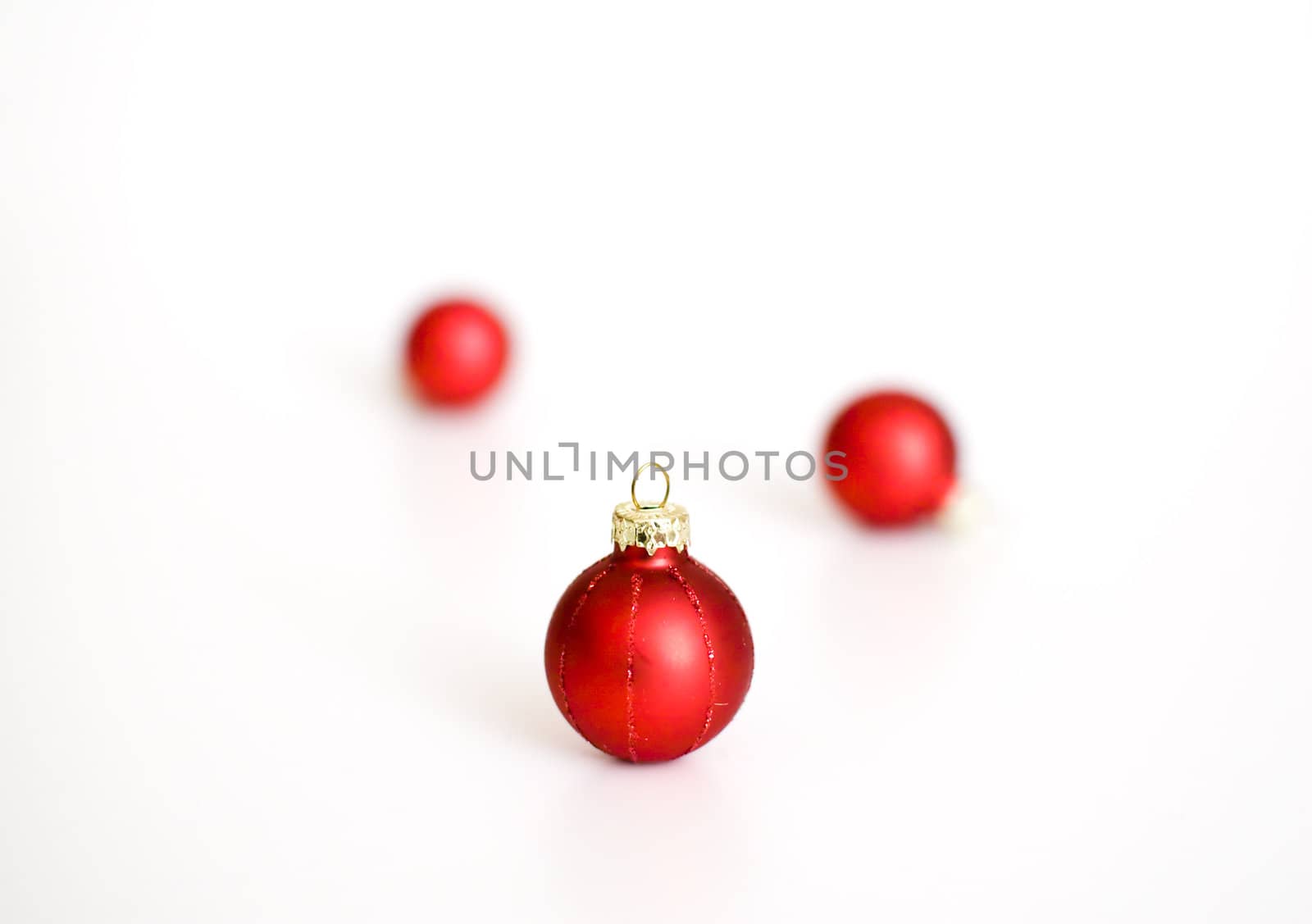 isolated red christmas ball