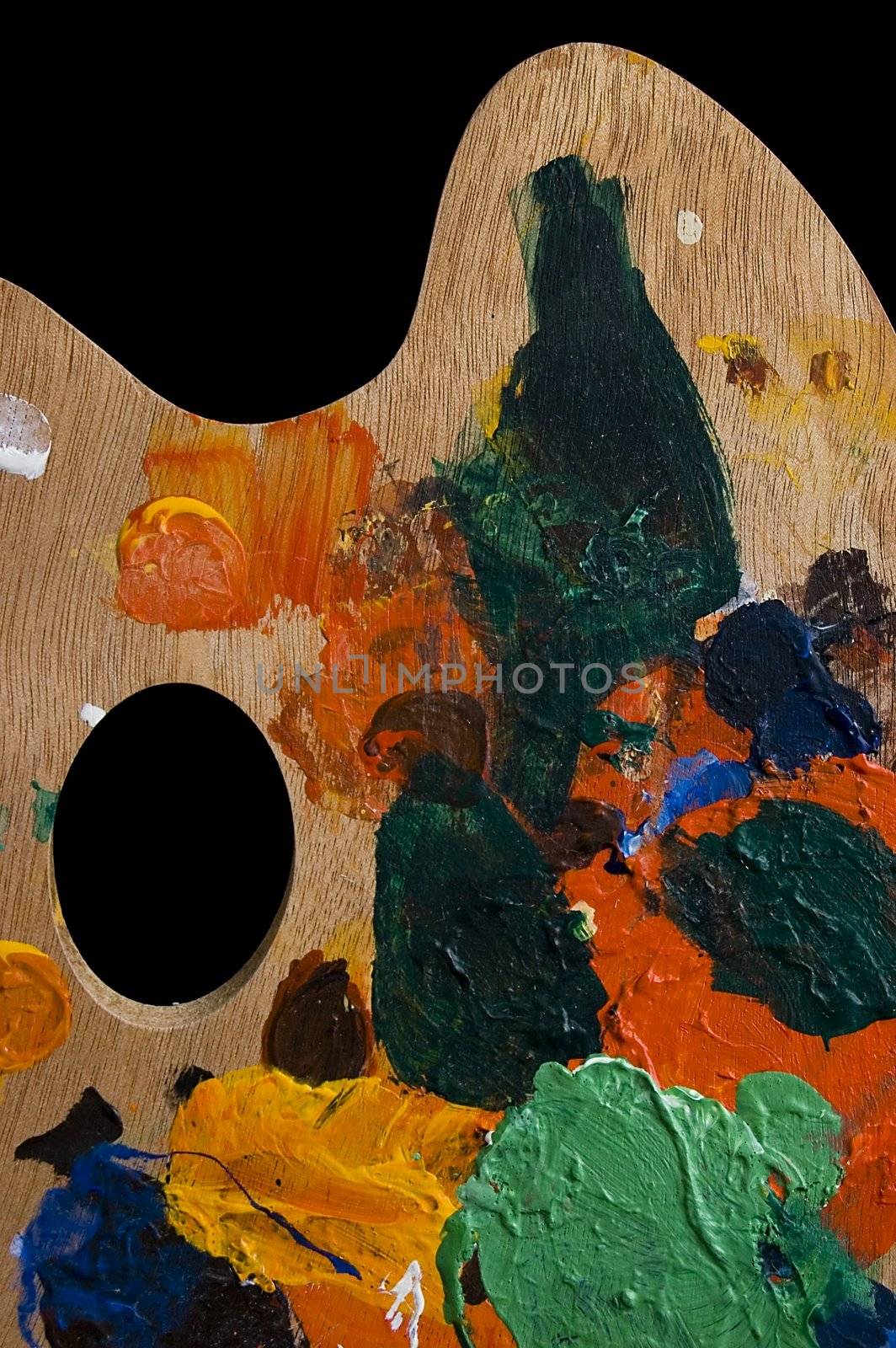 painting palette with paint by johnnychaos