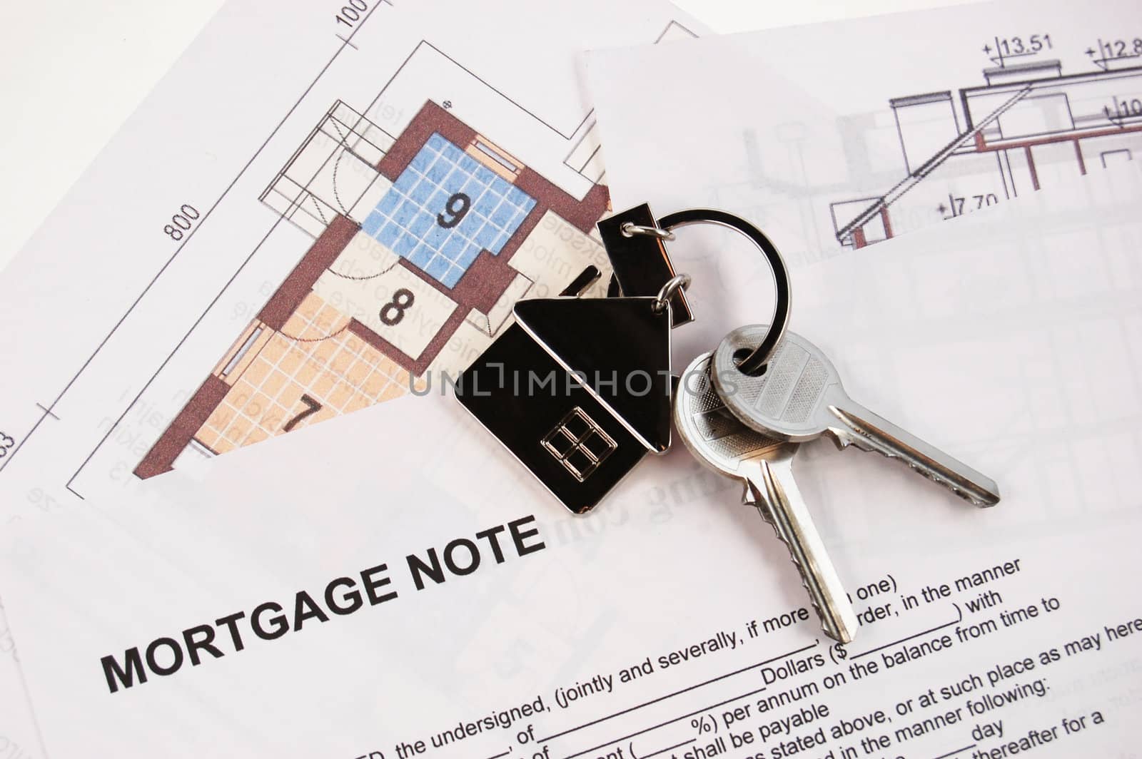 Keys on mortgage note by johnnychaos