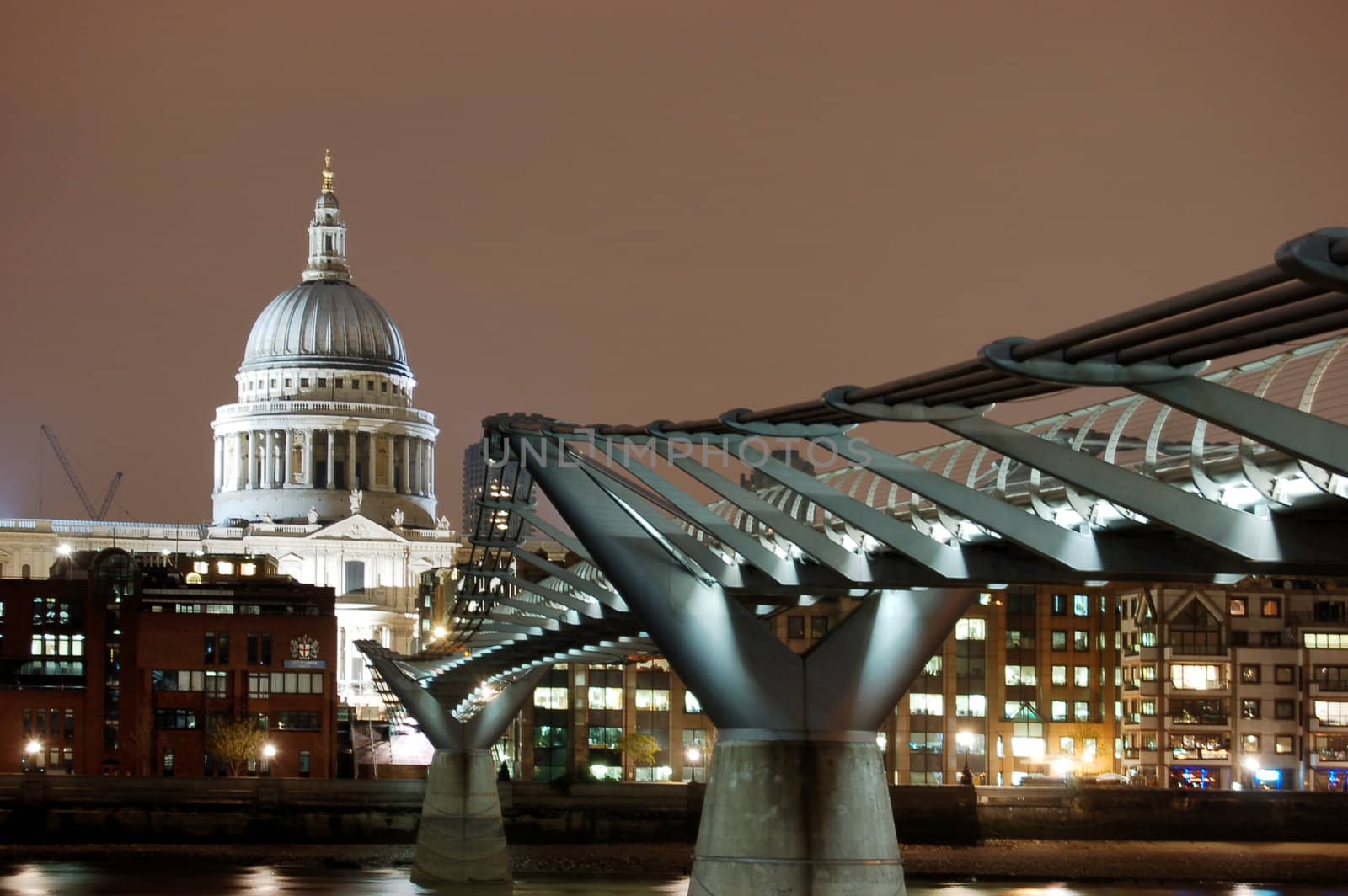 St Paul's Cathedral in London at night