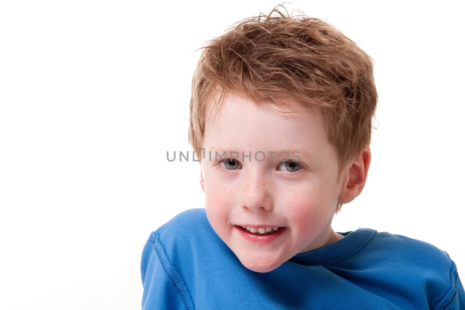 Young children isolated on a white background