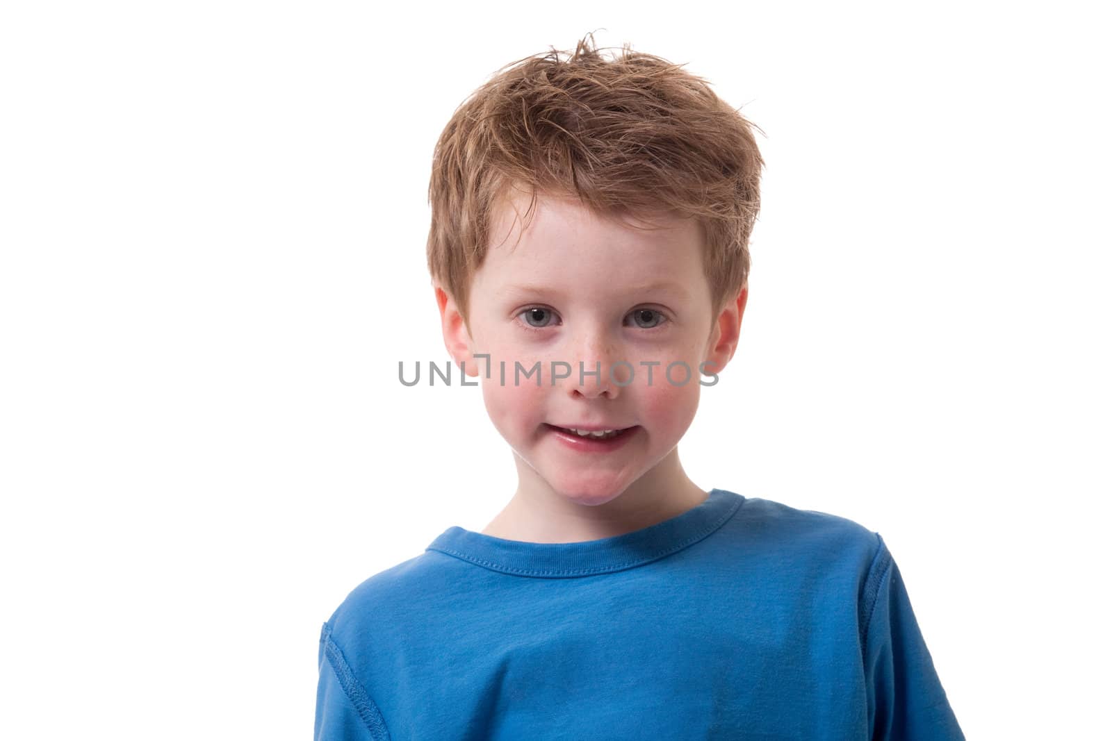 Young children isolated on a white background