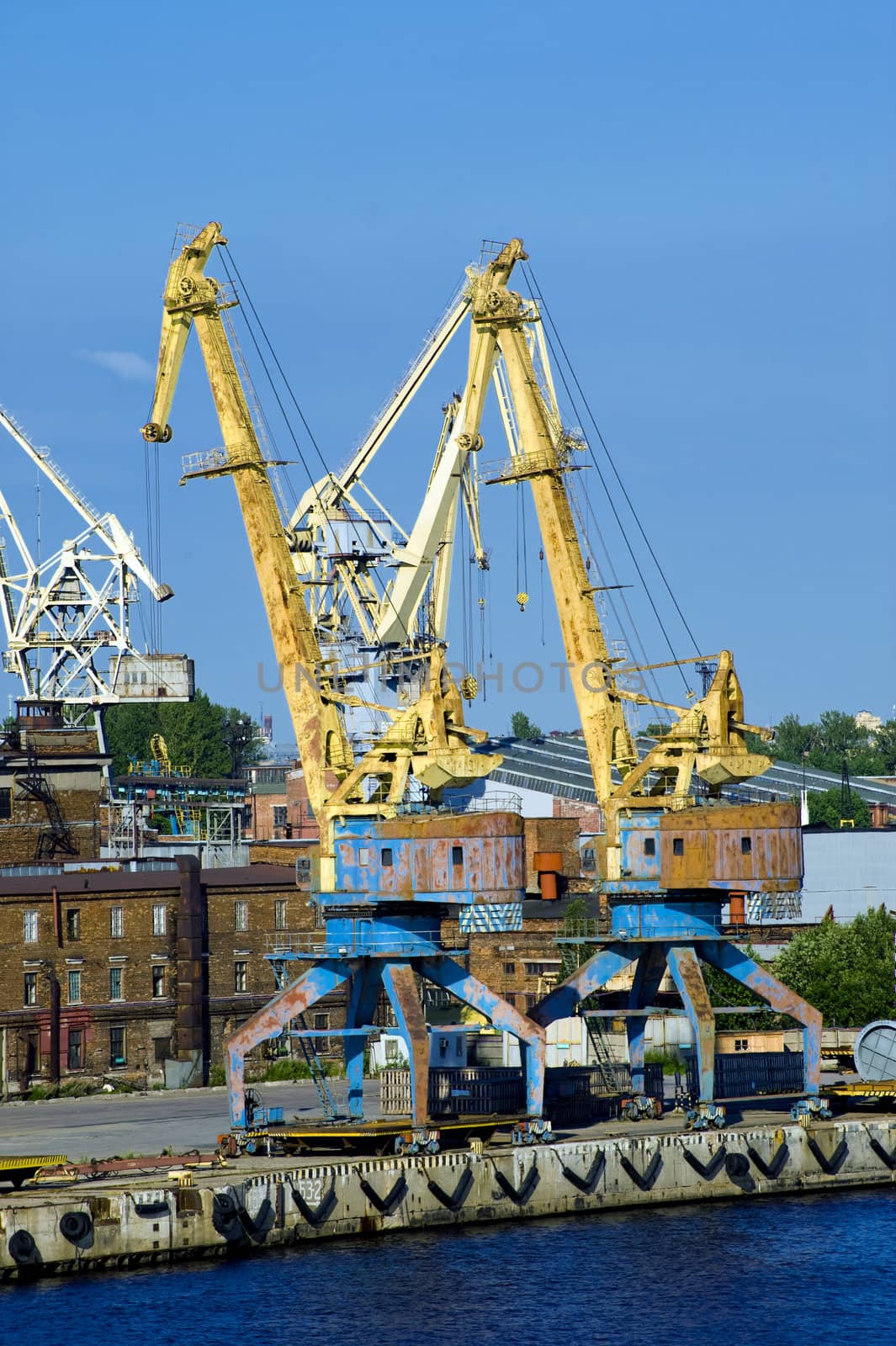 Cargo port in the Sankt Petersburg, Russia