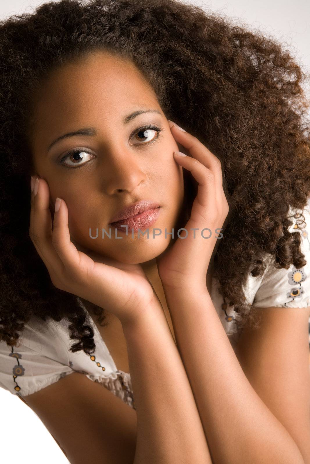 Portrait of a african girl with make-up