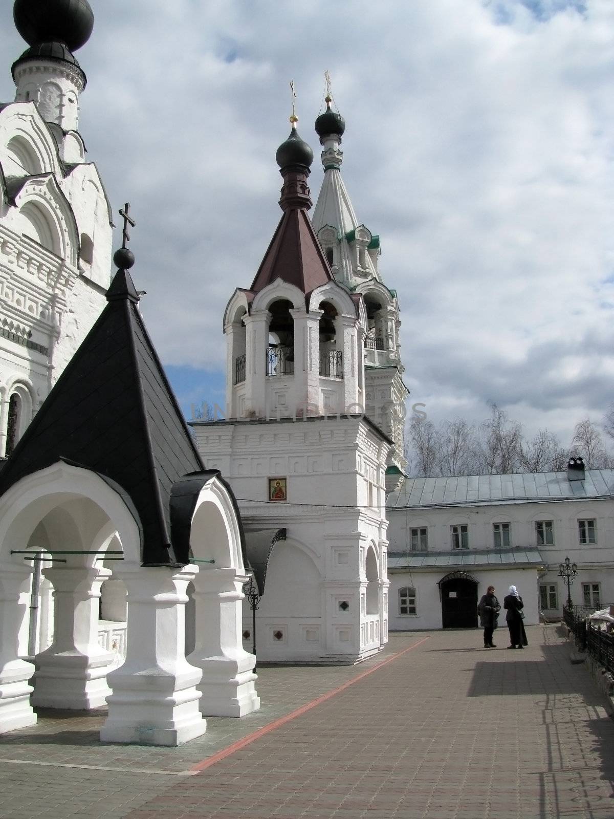 Temple; a chapel, church, a monastery, a temple