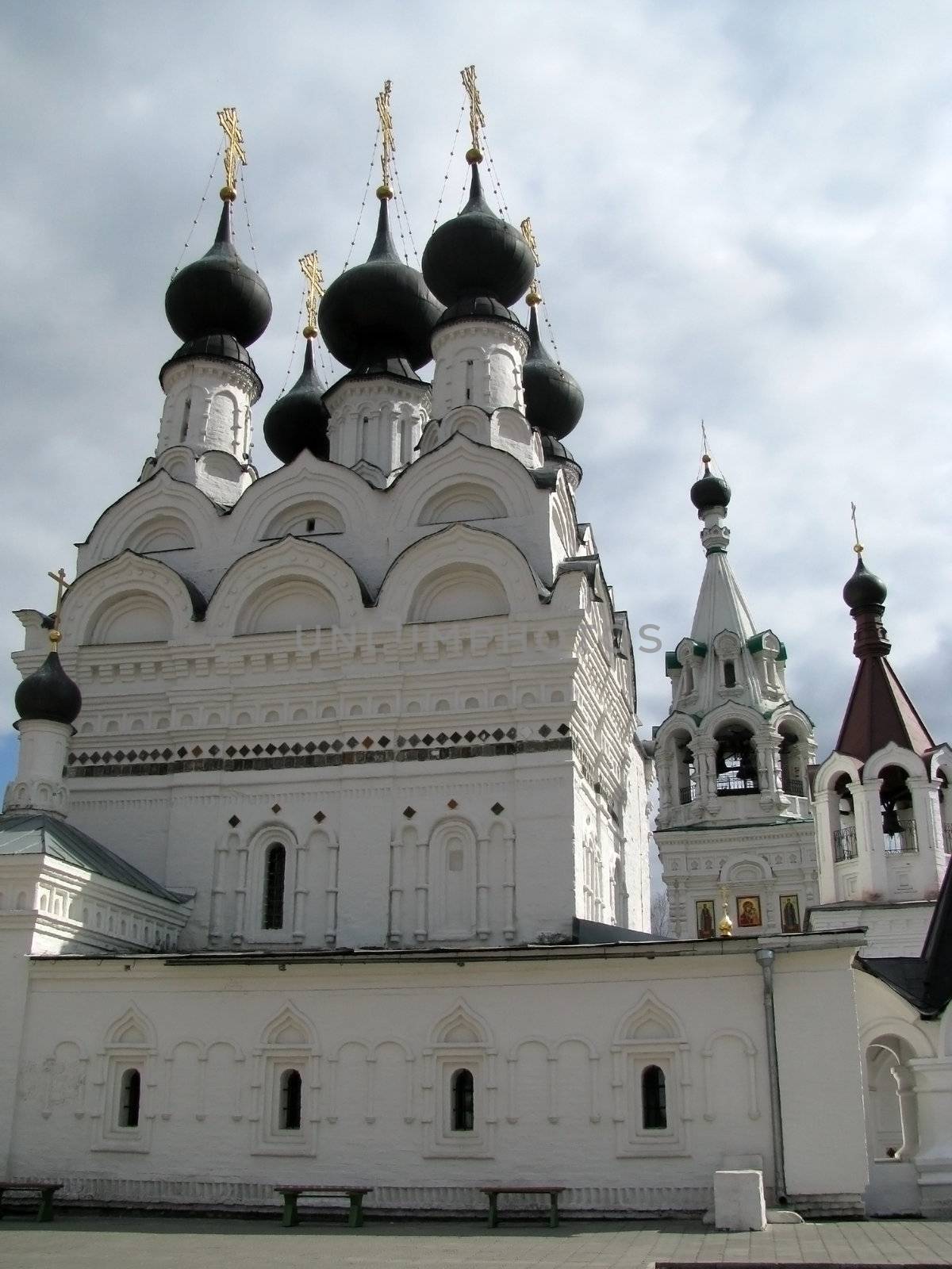 Temple; a chapel, church, a monastery, a temple