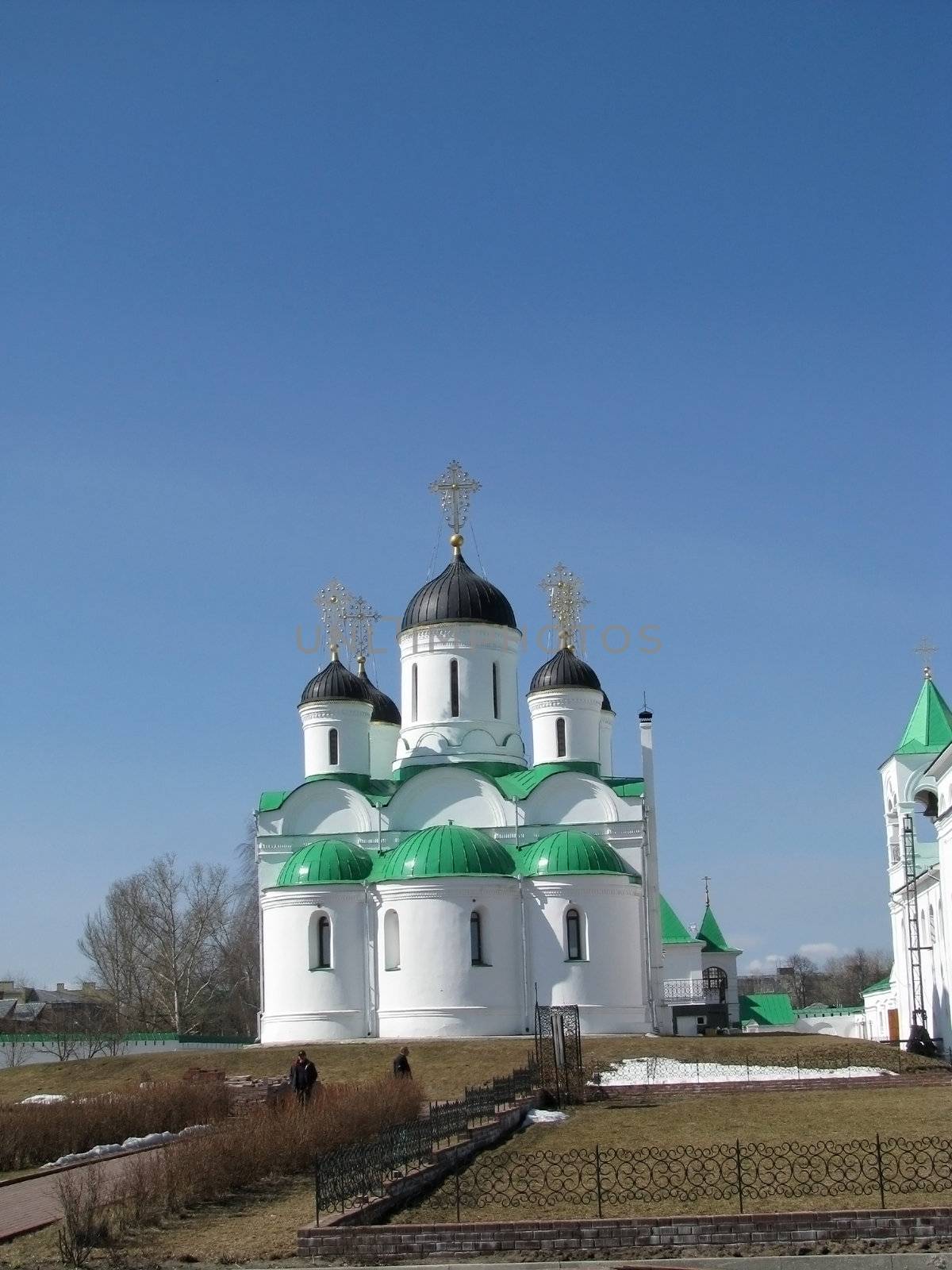 Temple; a chapel, church, a monastery