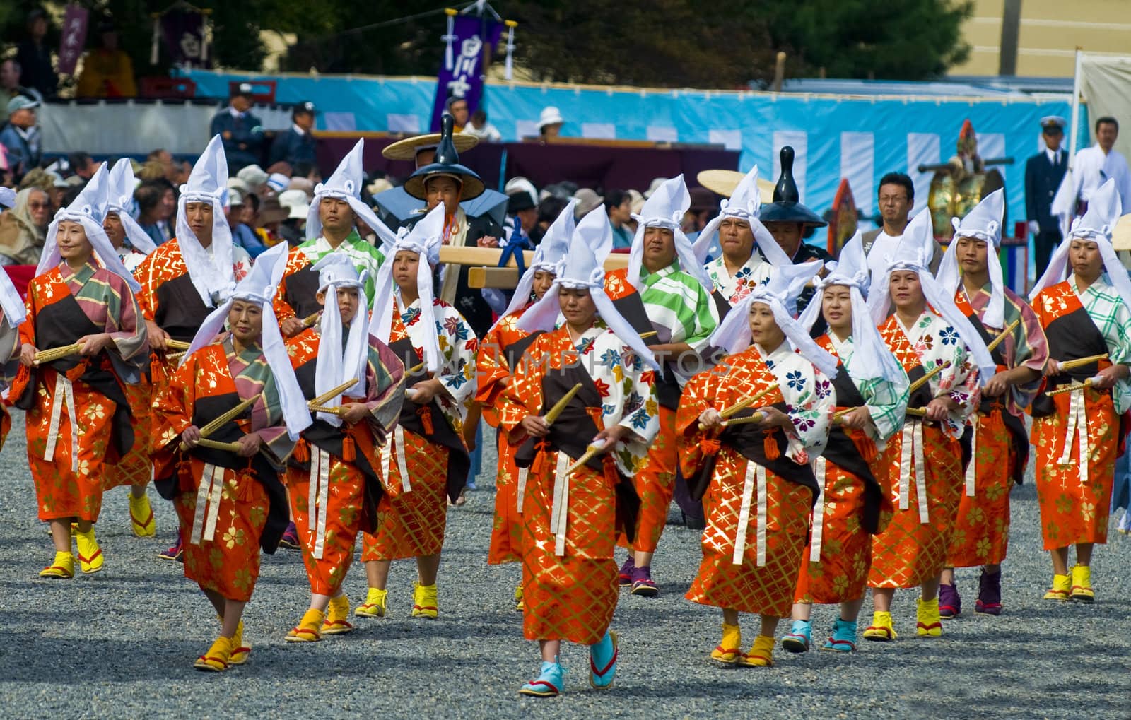 Kyoto, OCT  22: a participants on The Jidai Matsuri ( Festival of the Ages) held on October 22 2009  in Kyoto, Japan . It is one of Kyoto's renowned three great festivals