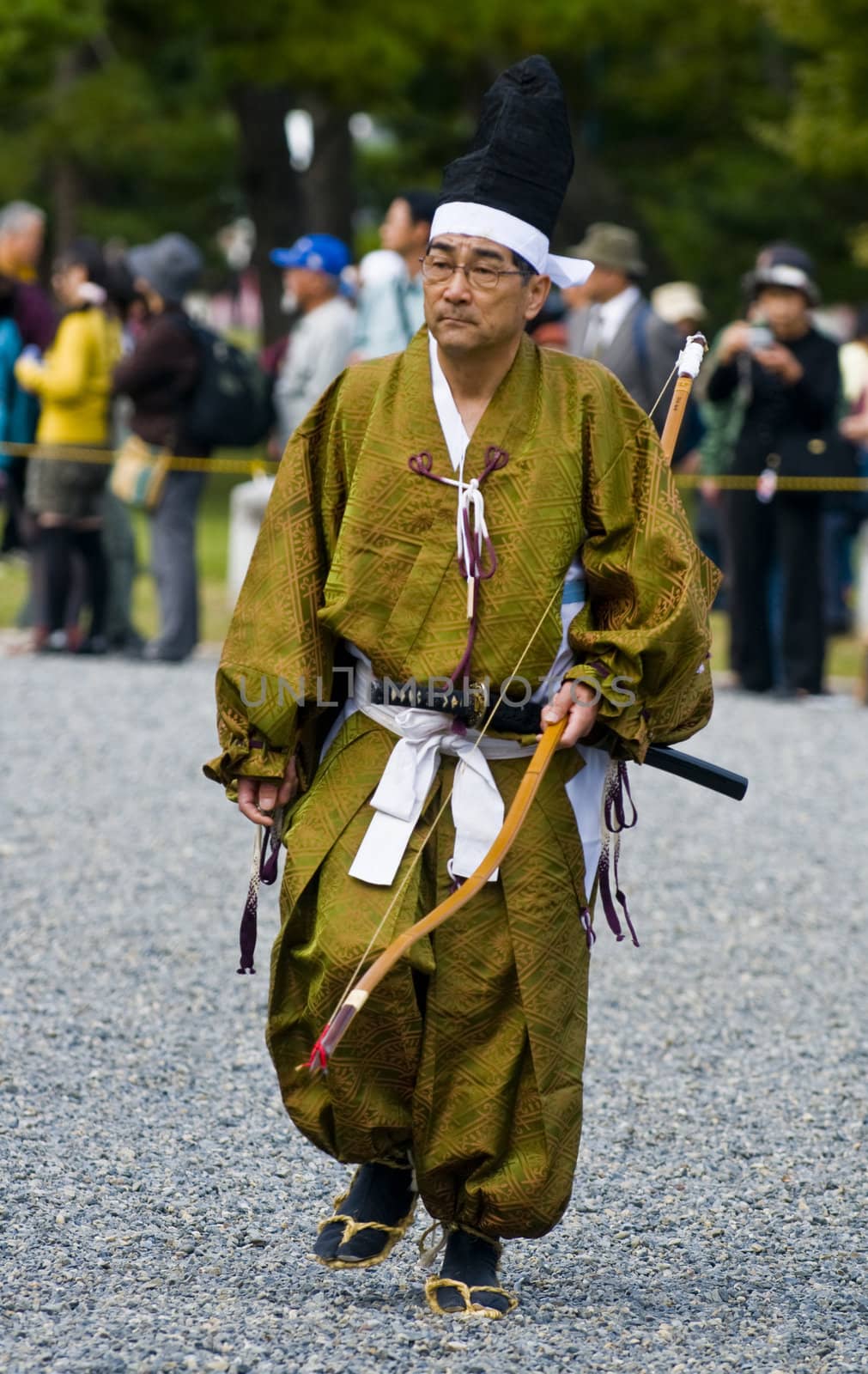 Kyoto, OCT  22: a participant on The Jidai Matsuri ( Festival of the Ages) held on October 22 2009  in Kyoto, Japan . It is one of Kyoto's renowned three great festivals