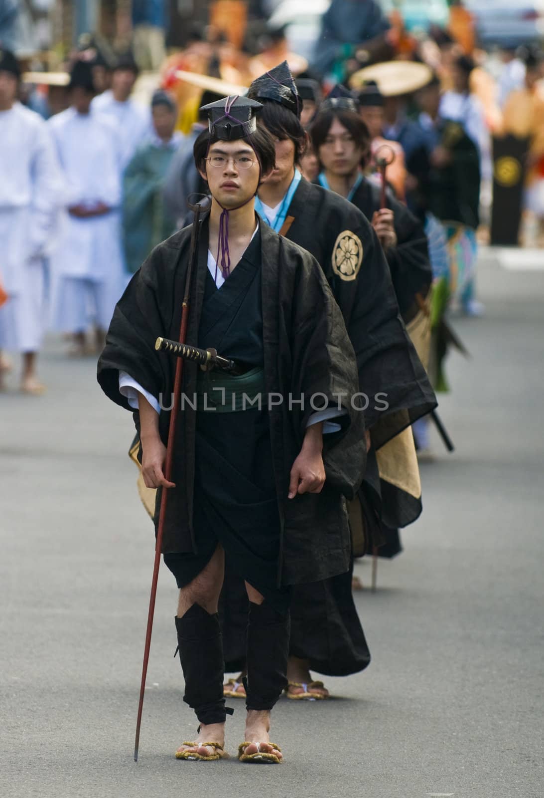 Kyoto, OCT  22: a participants on The Jidai Matsuri ( Festival of the Ages) held on October 22 2009  in Kyoto, Japan . It is one of Kyoto's renowned three great festivals