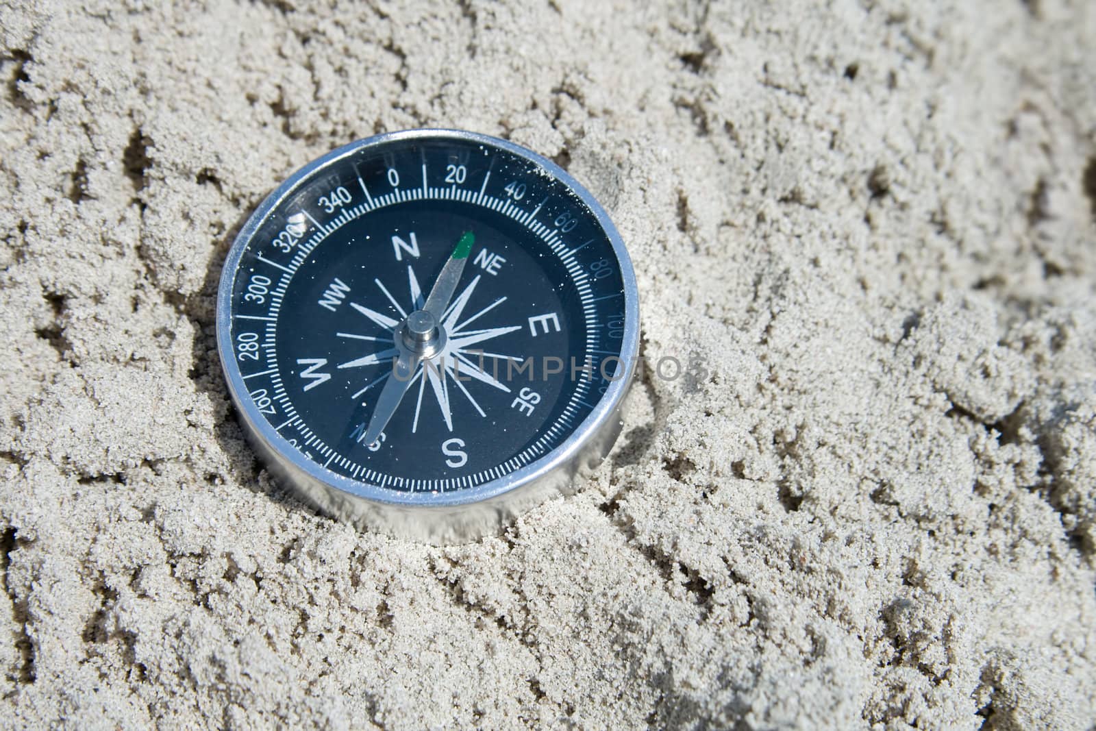 Compass in the sand by Nickondr
